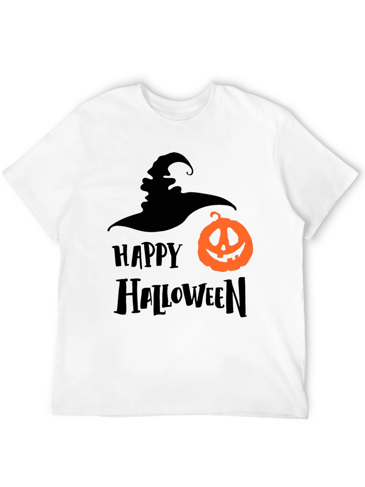 Happy Halloween Graphic Tee - Witch & Pumpkin