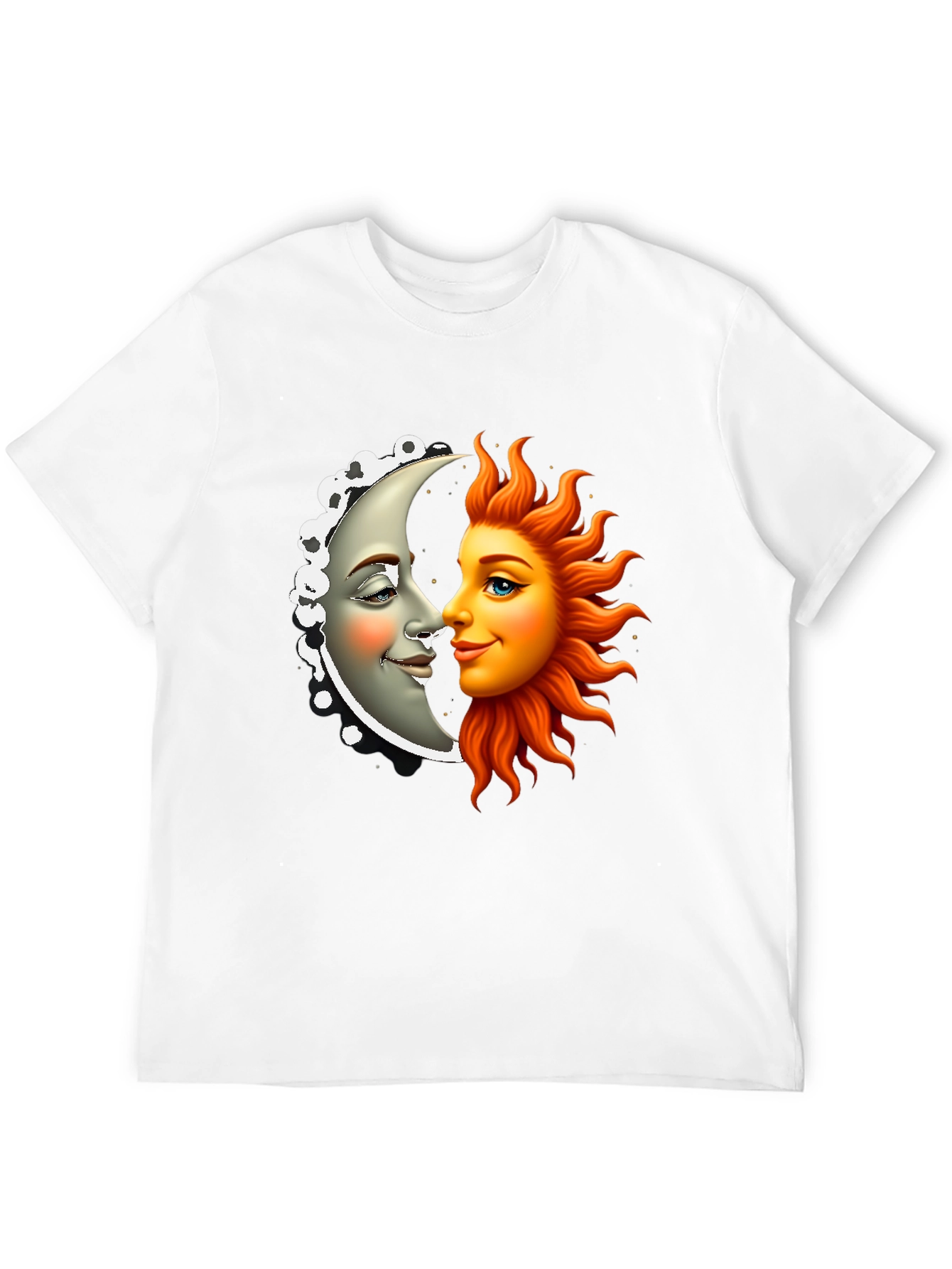 Sun & Moon Graphic Tee - Celestial Black Shirt