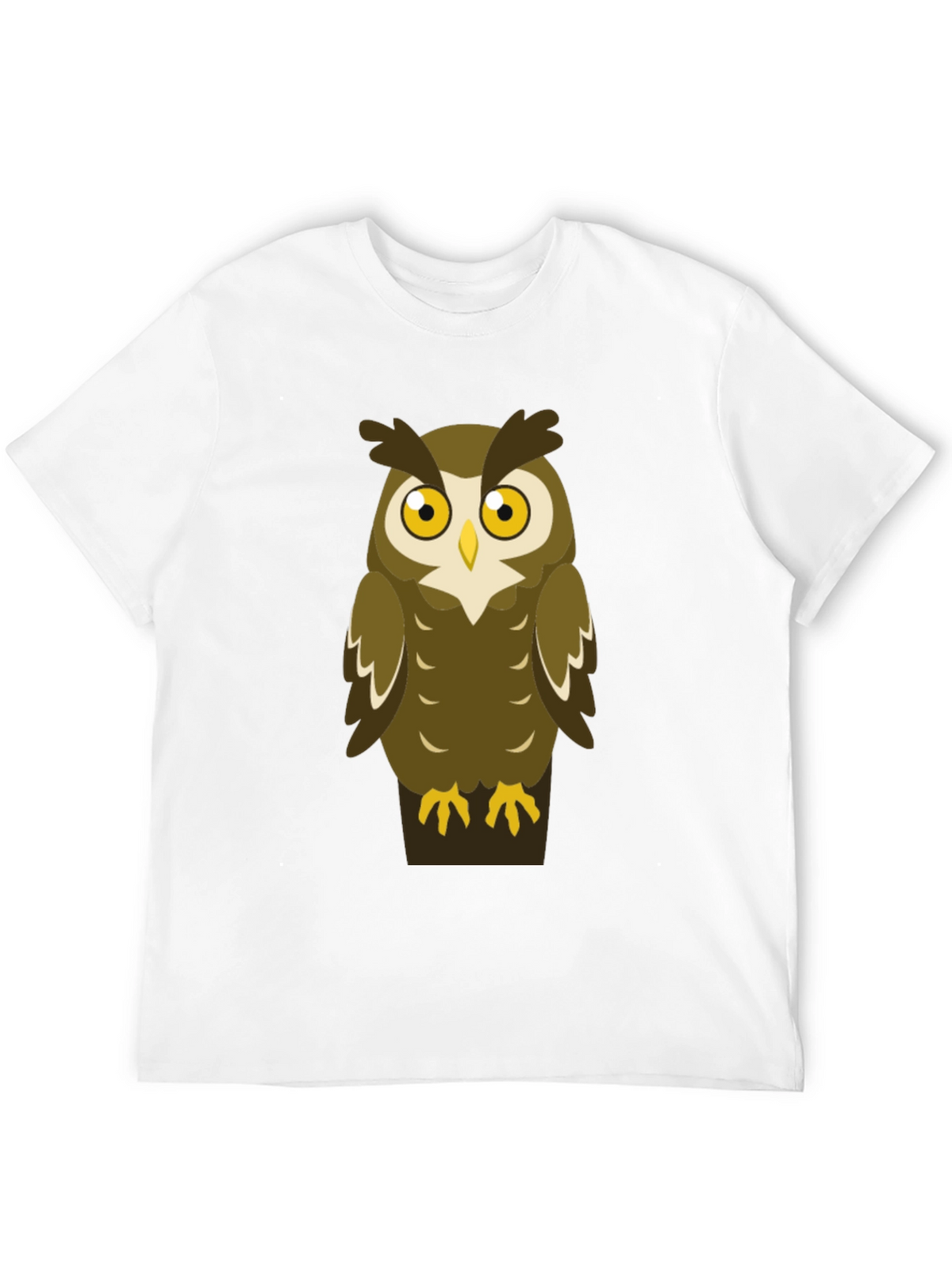 Owl Graphic Print Mens Black T-Shirt
