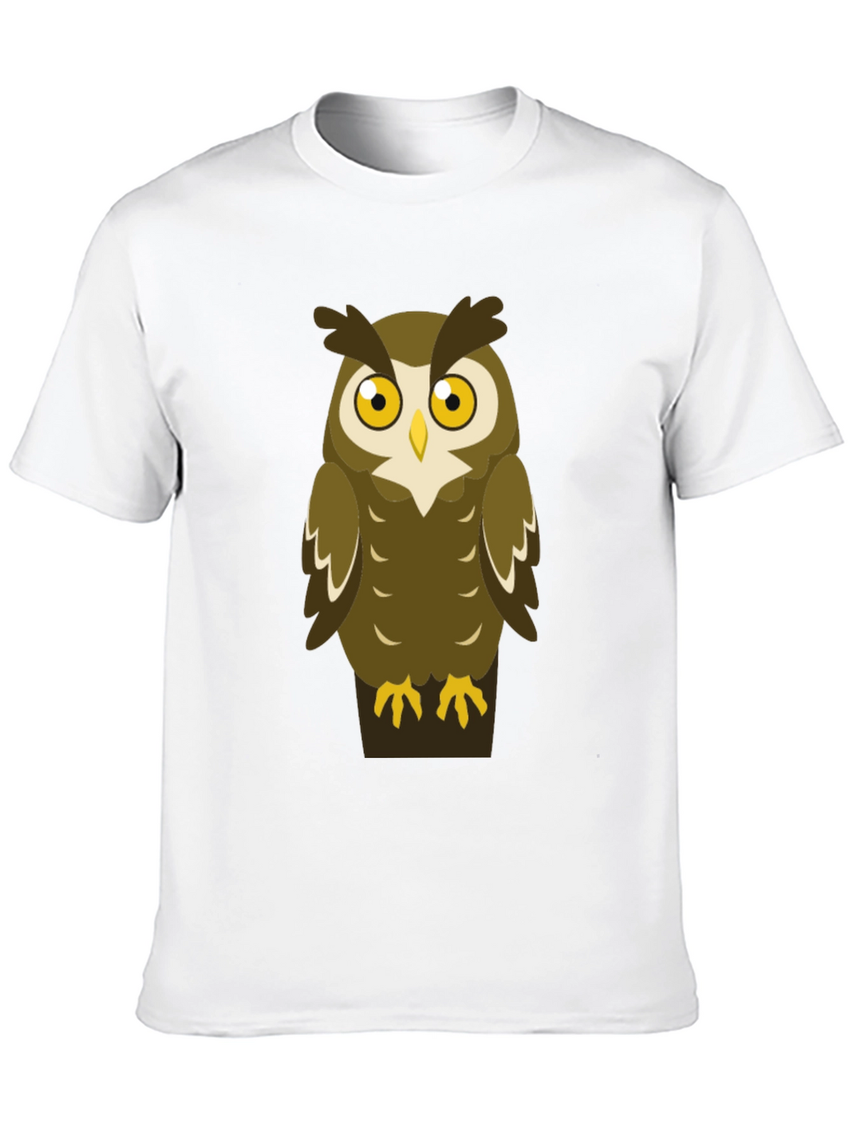 Owl Graphic Print Mens Black T-Shirt