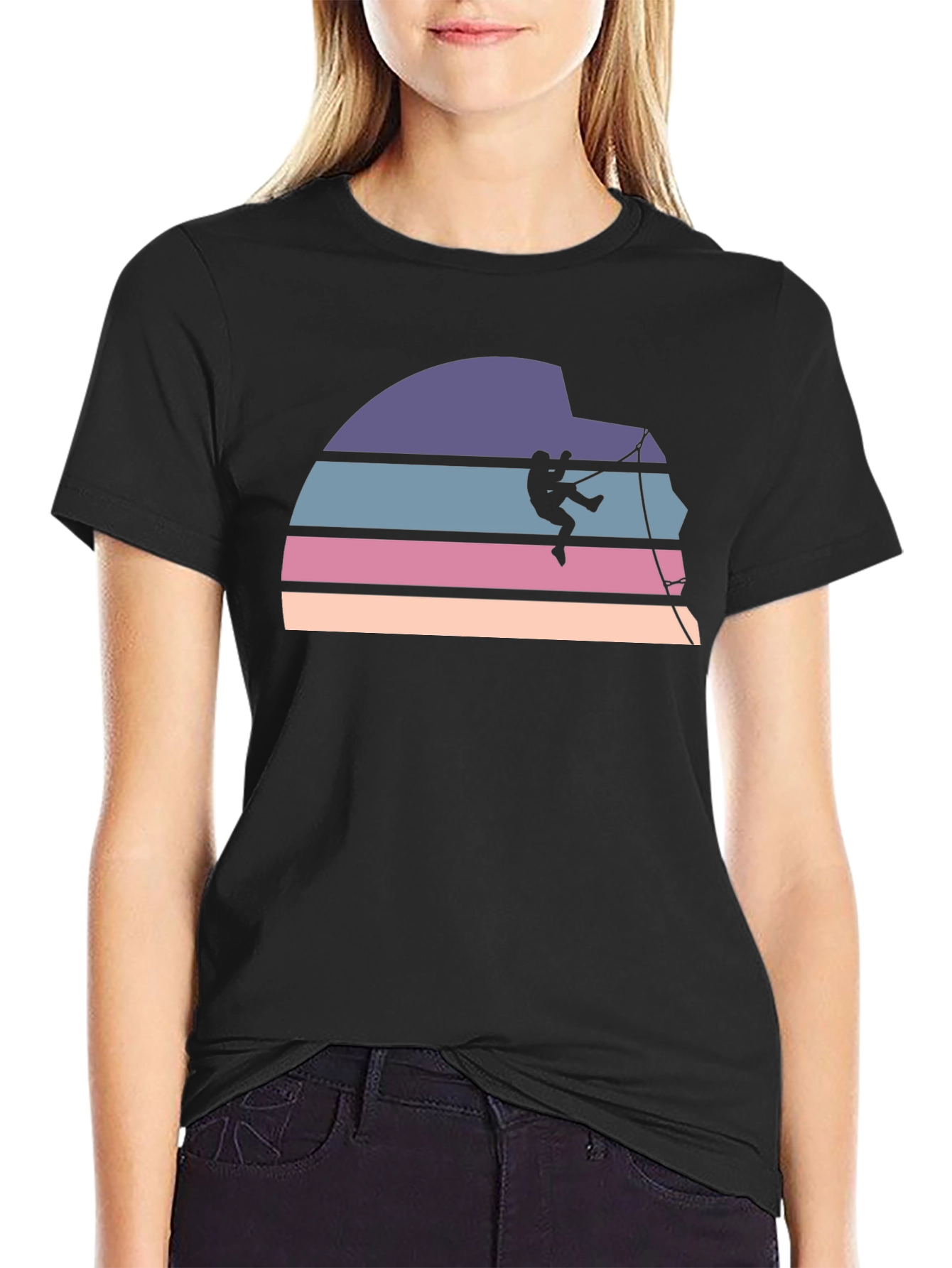 Retro Rock Climbing T-Shirt - Adventure Style