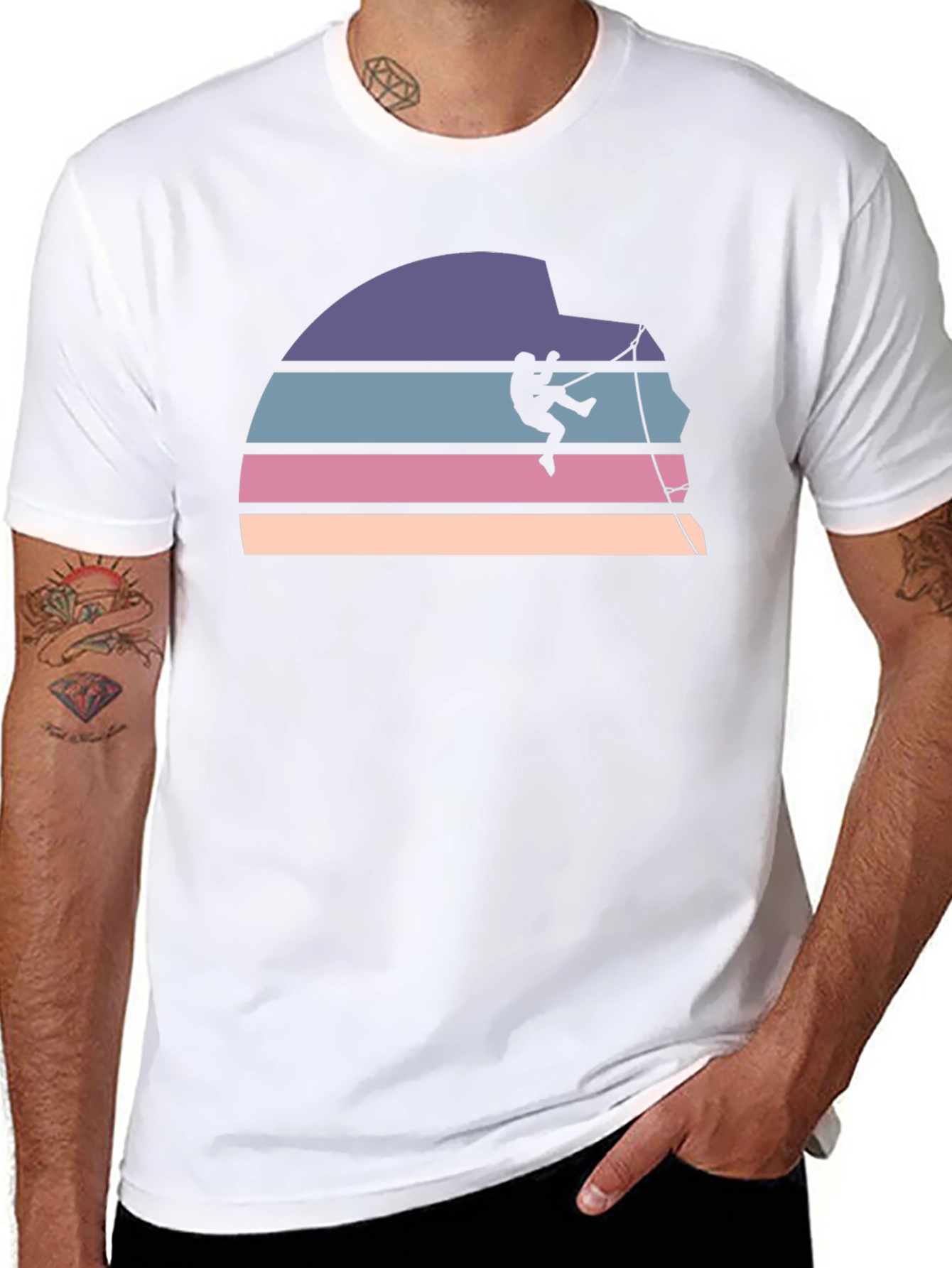 Retro Rock Climbing T-Shirt - Adventure Style