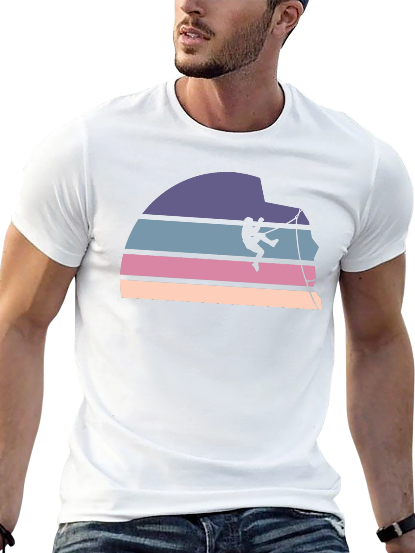 Retro Rock Climbing T-Shirt - Adventure Style