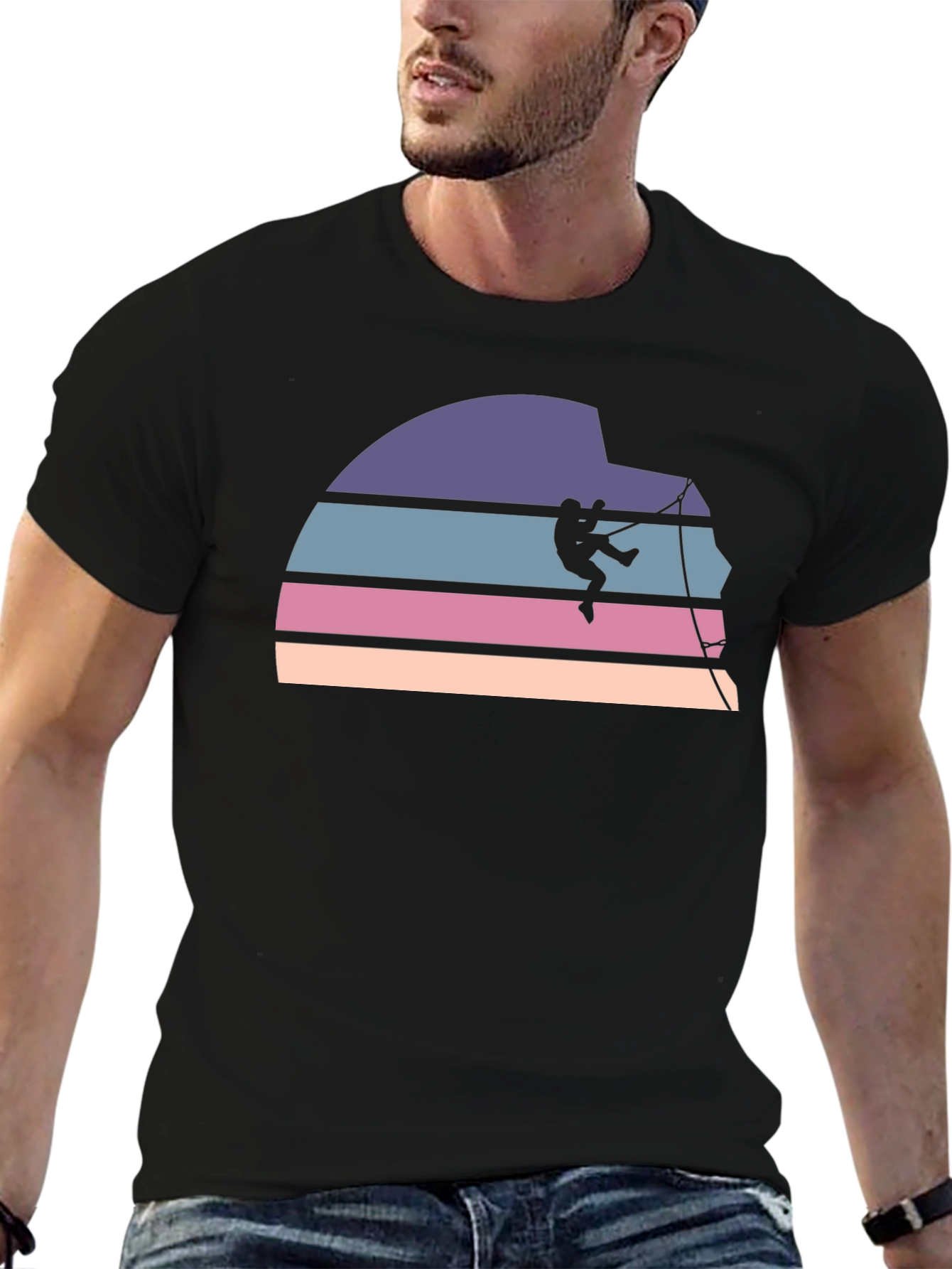 Retro Rock Climbing T-Shirt - Adventure Style
