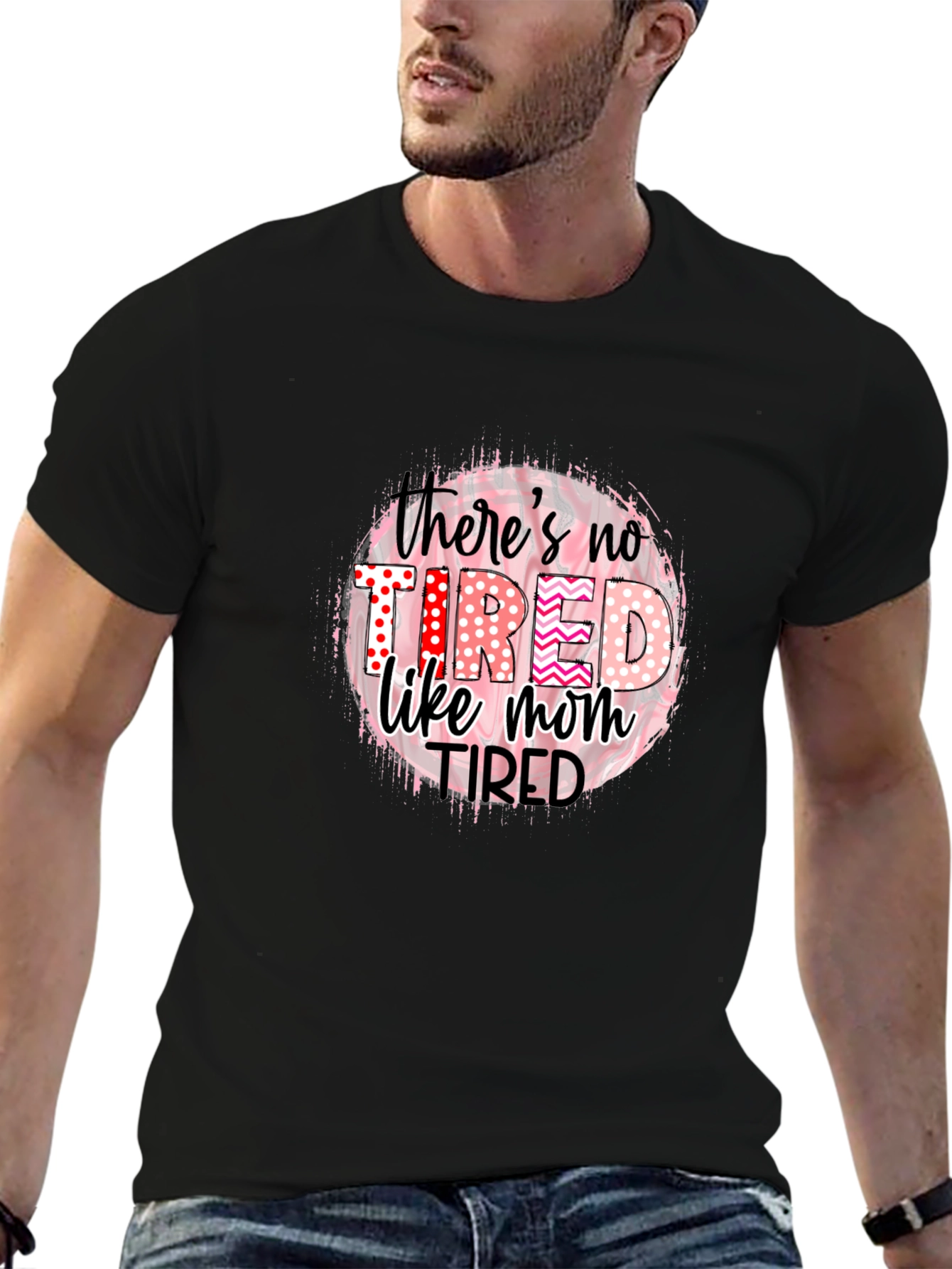 Tired Like Mom Black T-Shirt