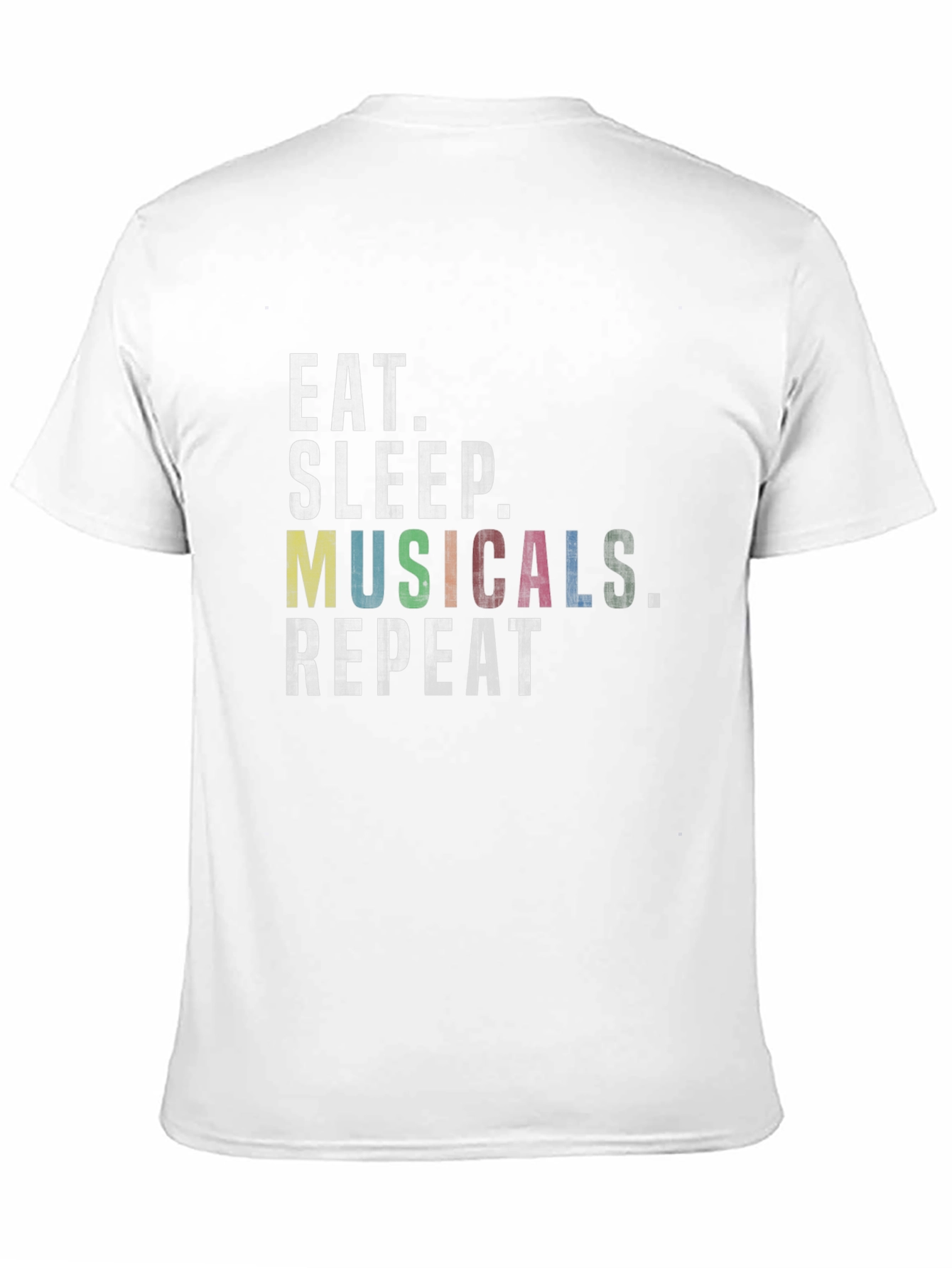 Eat Sleep Musicals Repeat Black Graphic Tee