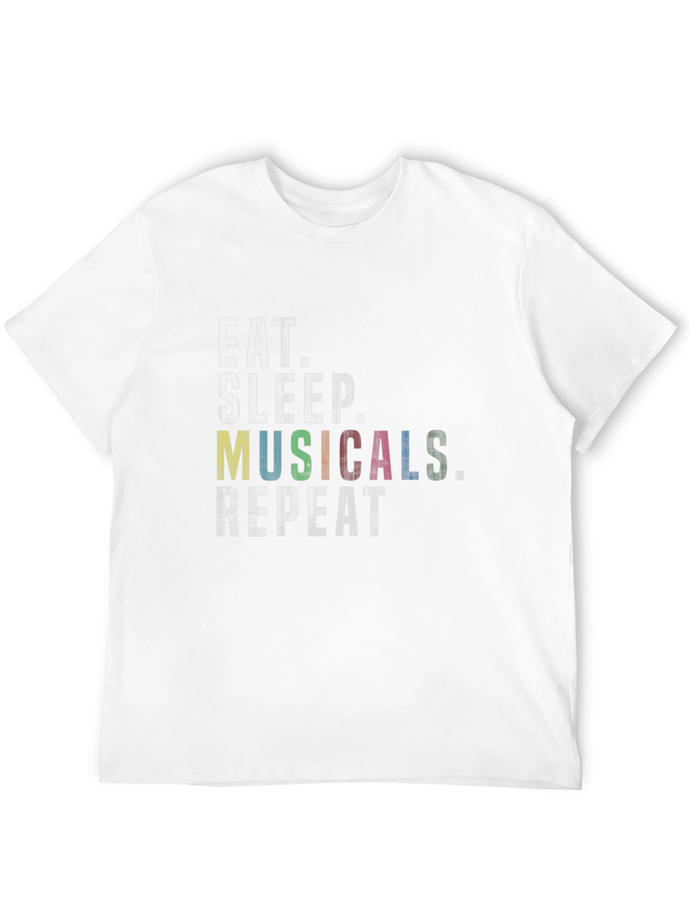 Eat Sleep Musicals Repeat Black Graphic Tee