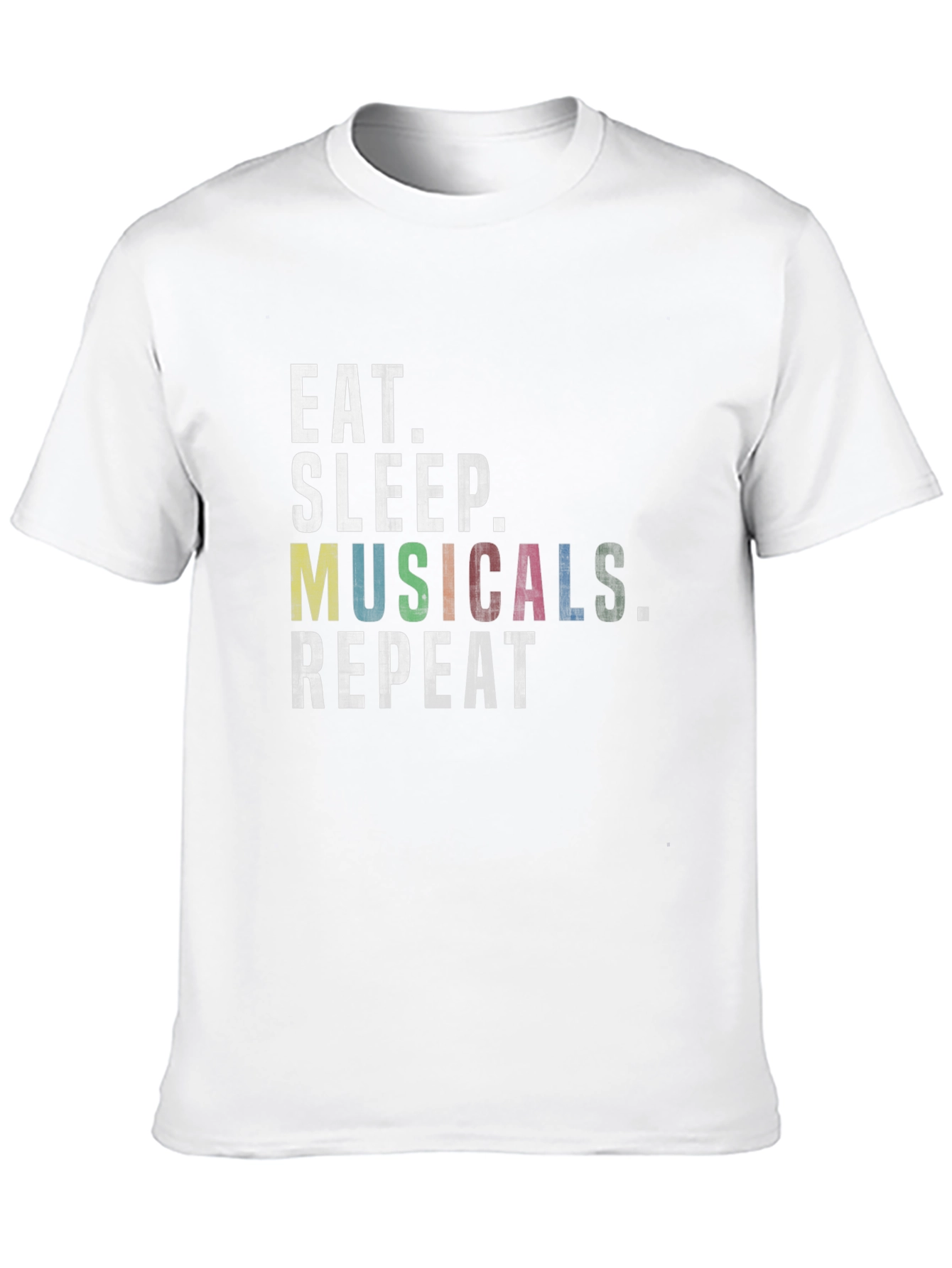 Eat Sleep Musicals Repeat Black Graphic Tee