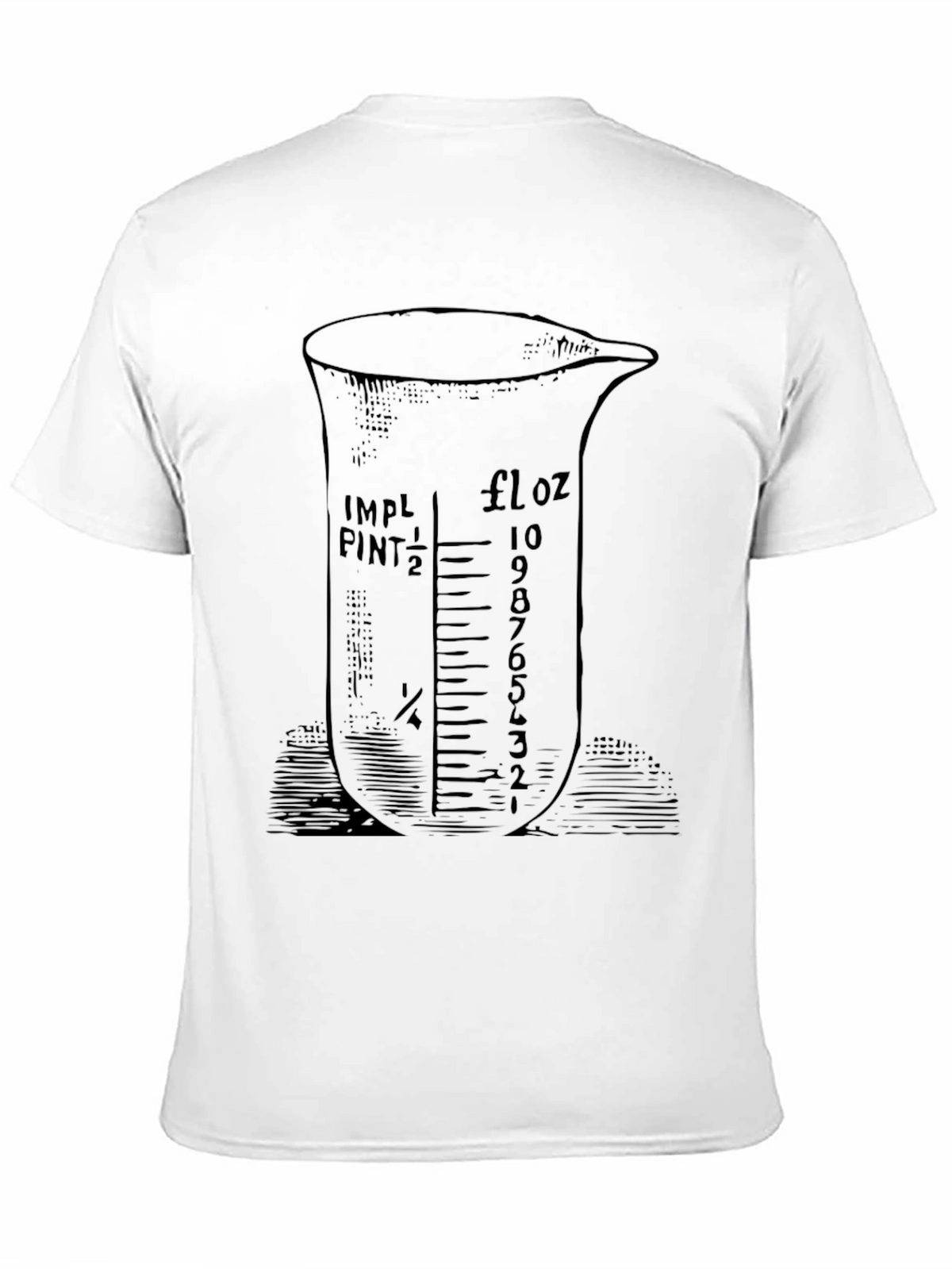 Retro Measuring Cup Graphic Tee - Black