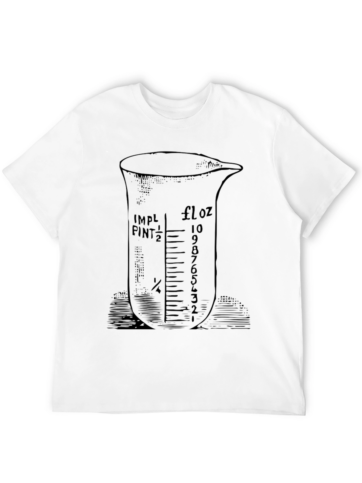 Retro Measuring Cup Graphic Tee - Black