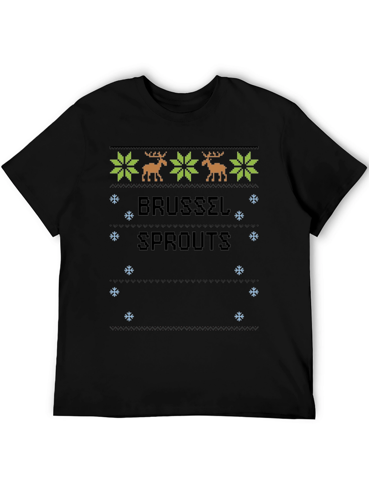 Brussels Sprouts Ugly Christmas Sweater Style T-Shirt