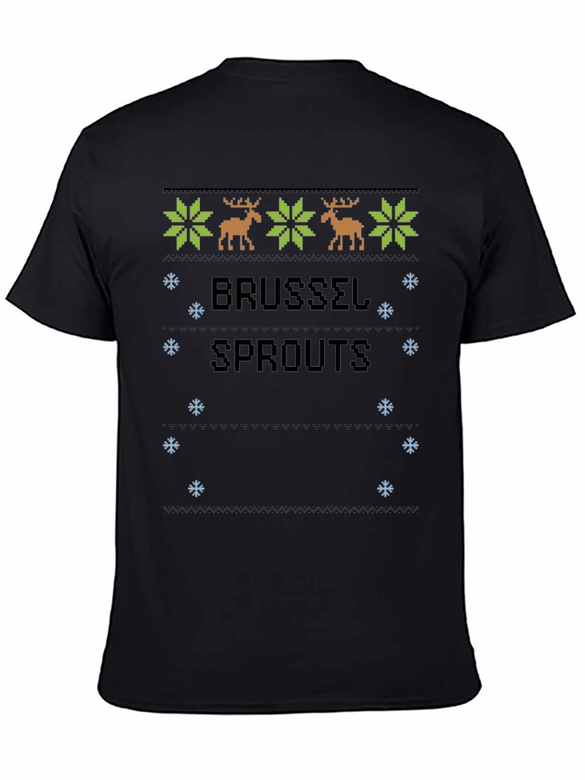 Brussels Sprouts Ugly Christmas Sweater Style T-Shirt