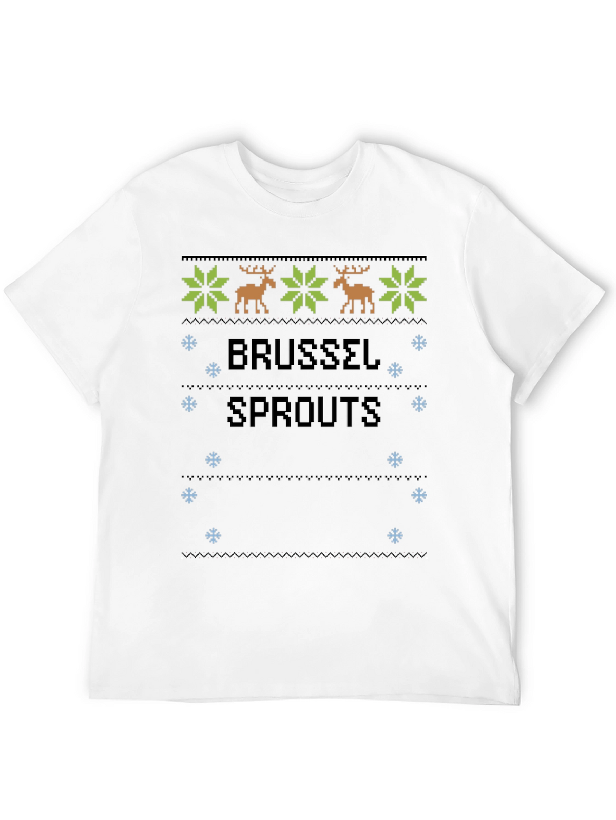 Brussels Sprouts Ugly Christmas Sweater Style T-Shirt