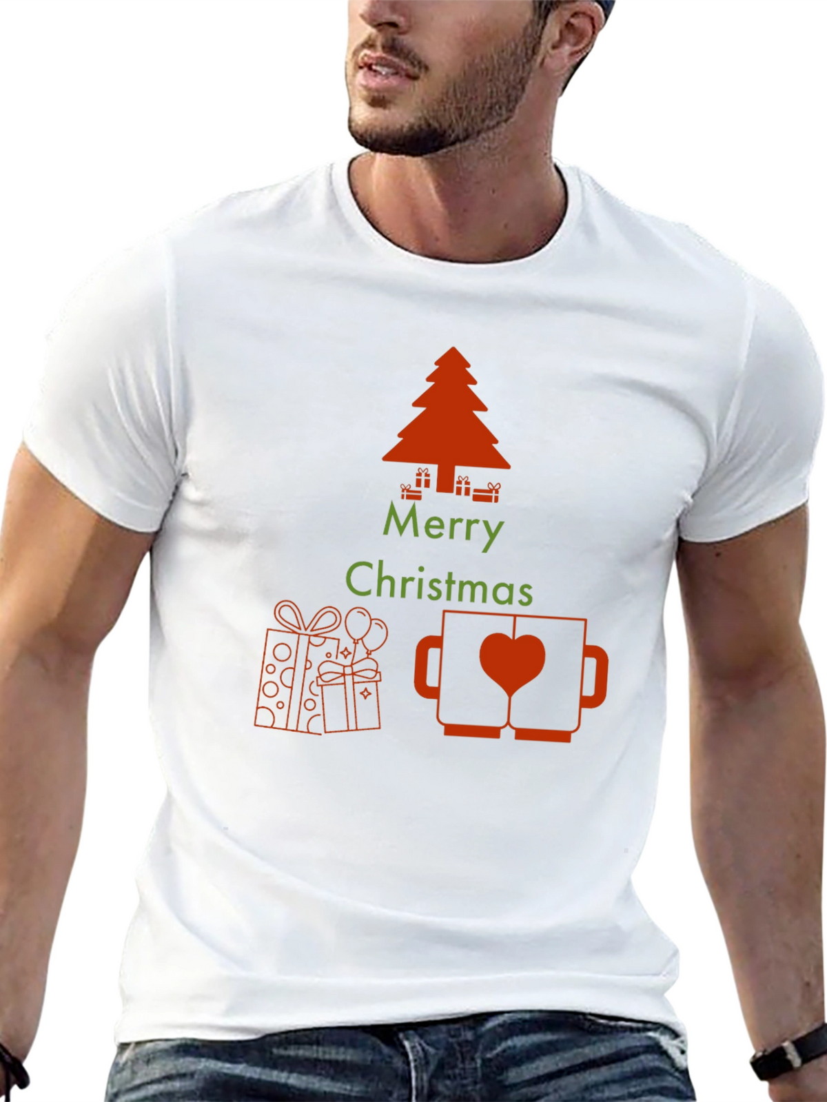 Merry Christmas Graphic Print T-Shirt