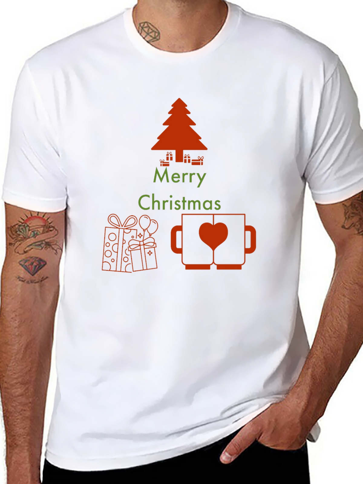 Merry Christmas Graphic Print T-Shirt