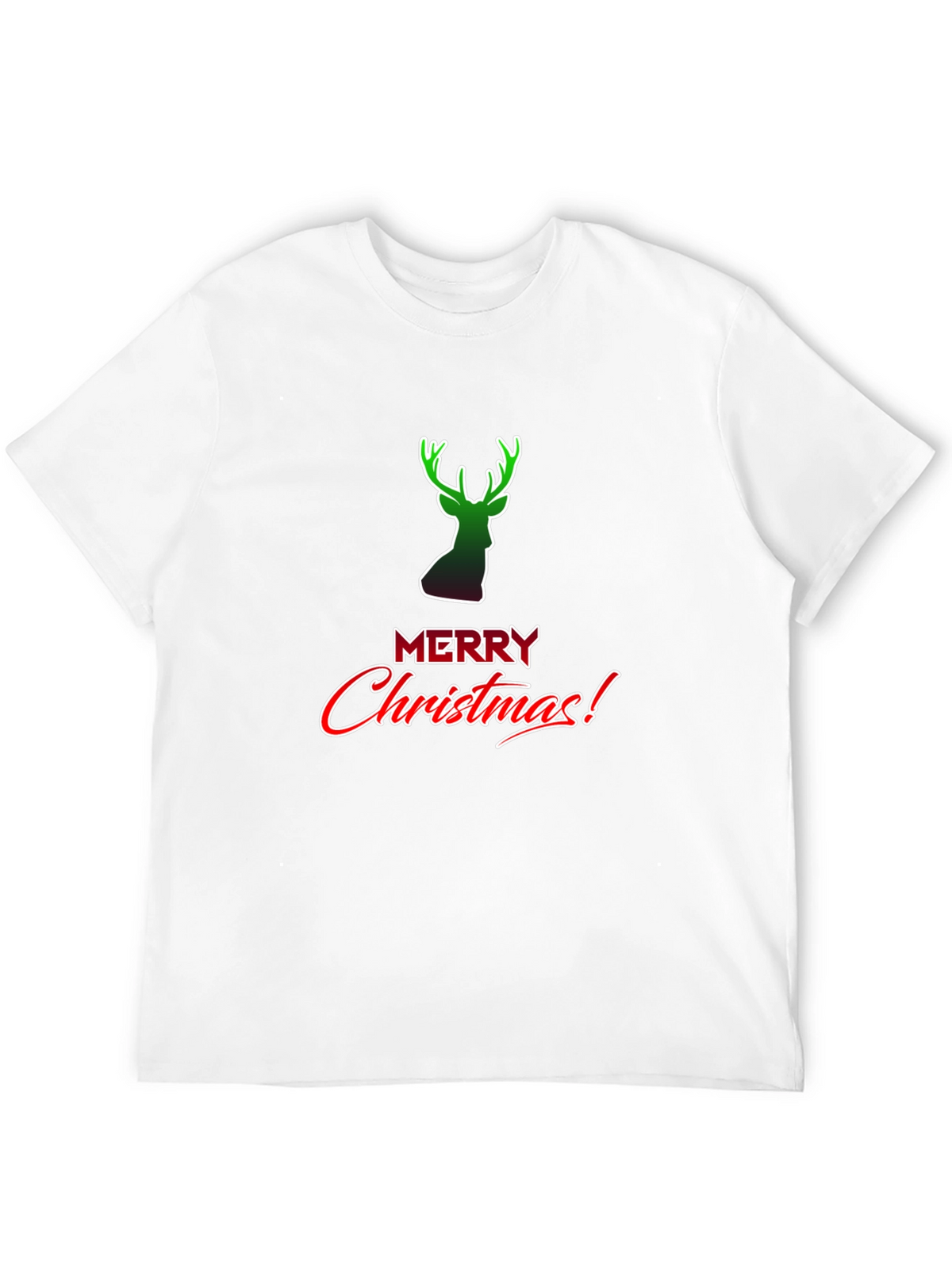 Merry Christmas Reindeer Graphic Tee Shirt