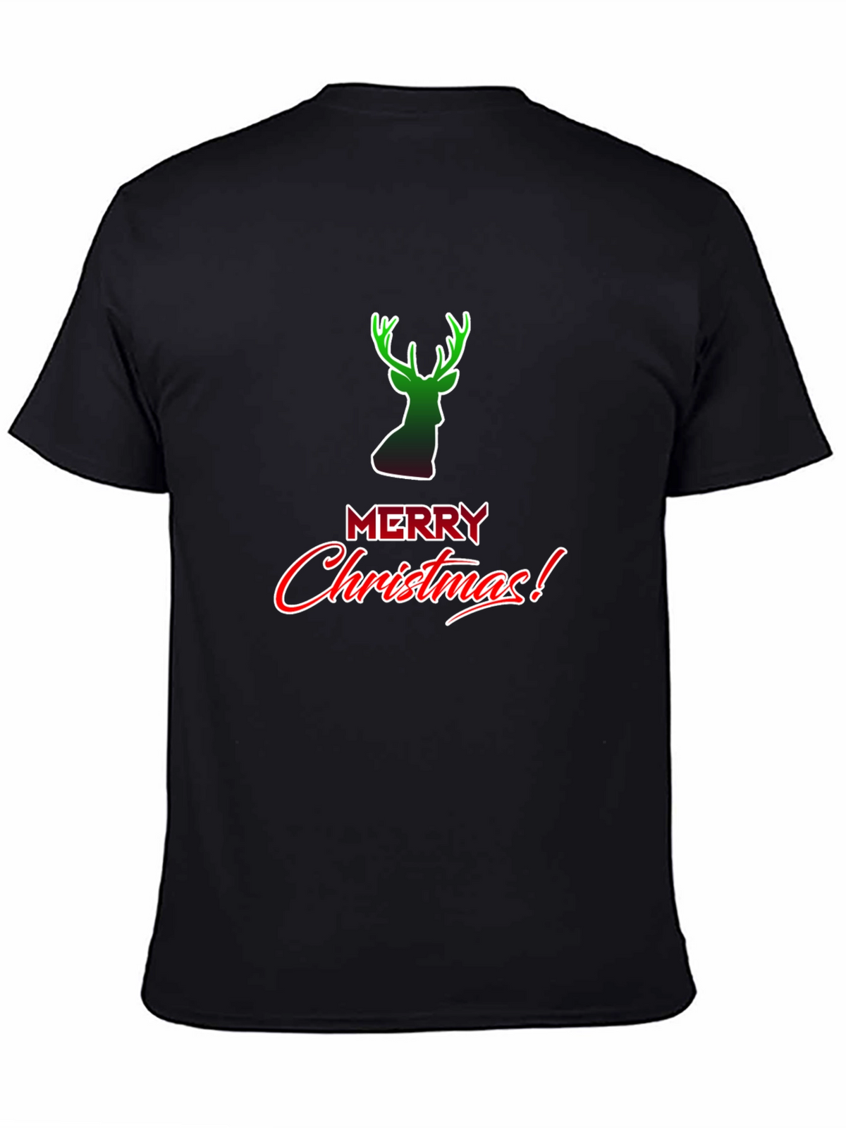 Merry Christmas Reindeer Graphic Tee Shirt