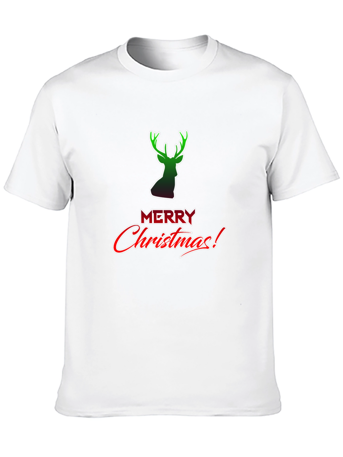 Merry Christmas Reindeer Graphic Tee Shirt