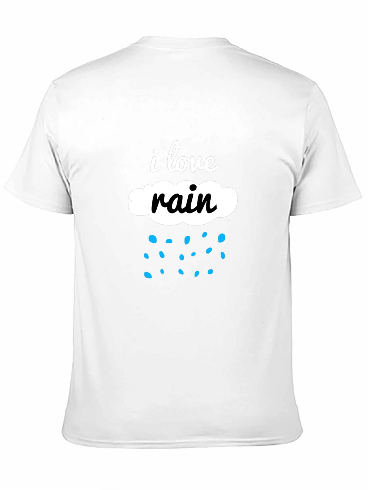 I Love Rain Black Cotton Tee