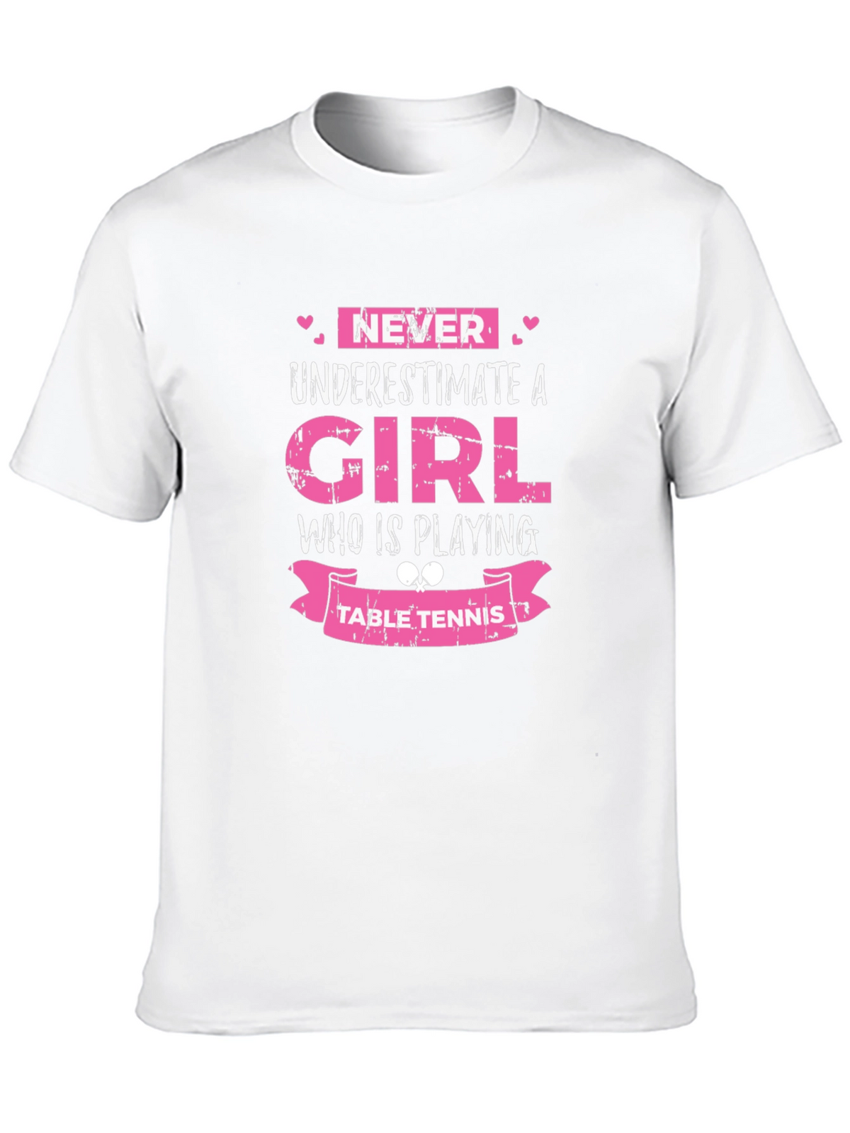 Girl Table Tennis Graphic Tee - Never Underestimate