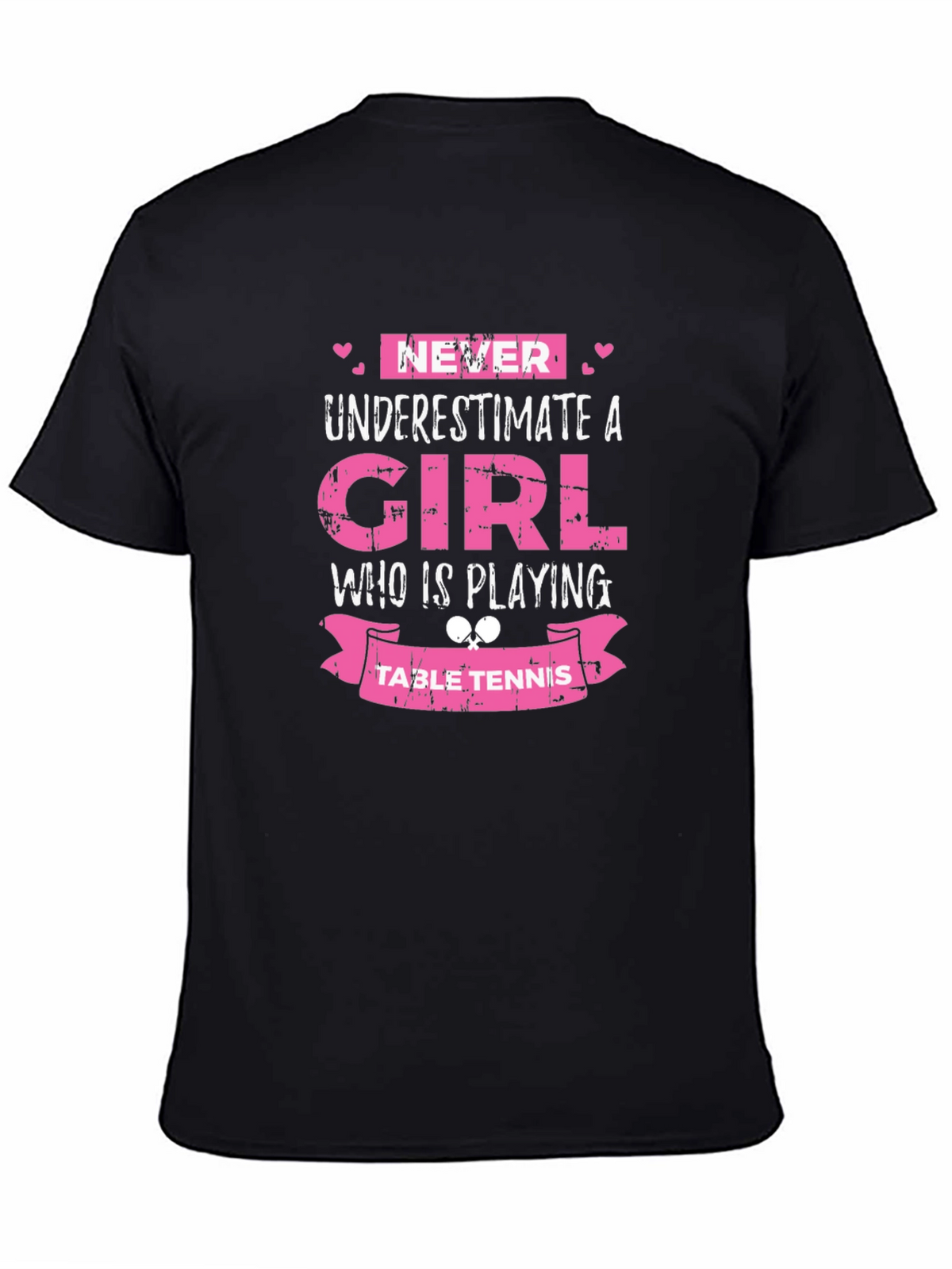 Girl Table Tennis Graphic Tee - Never Underestimate