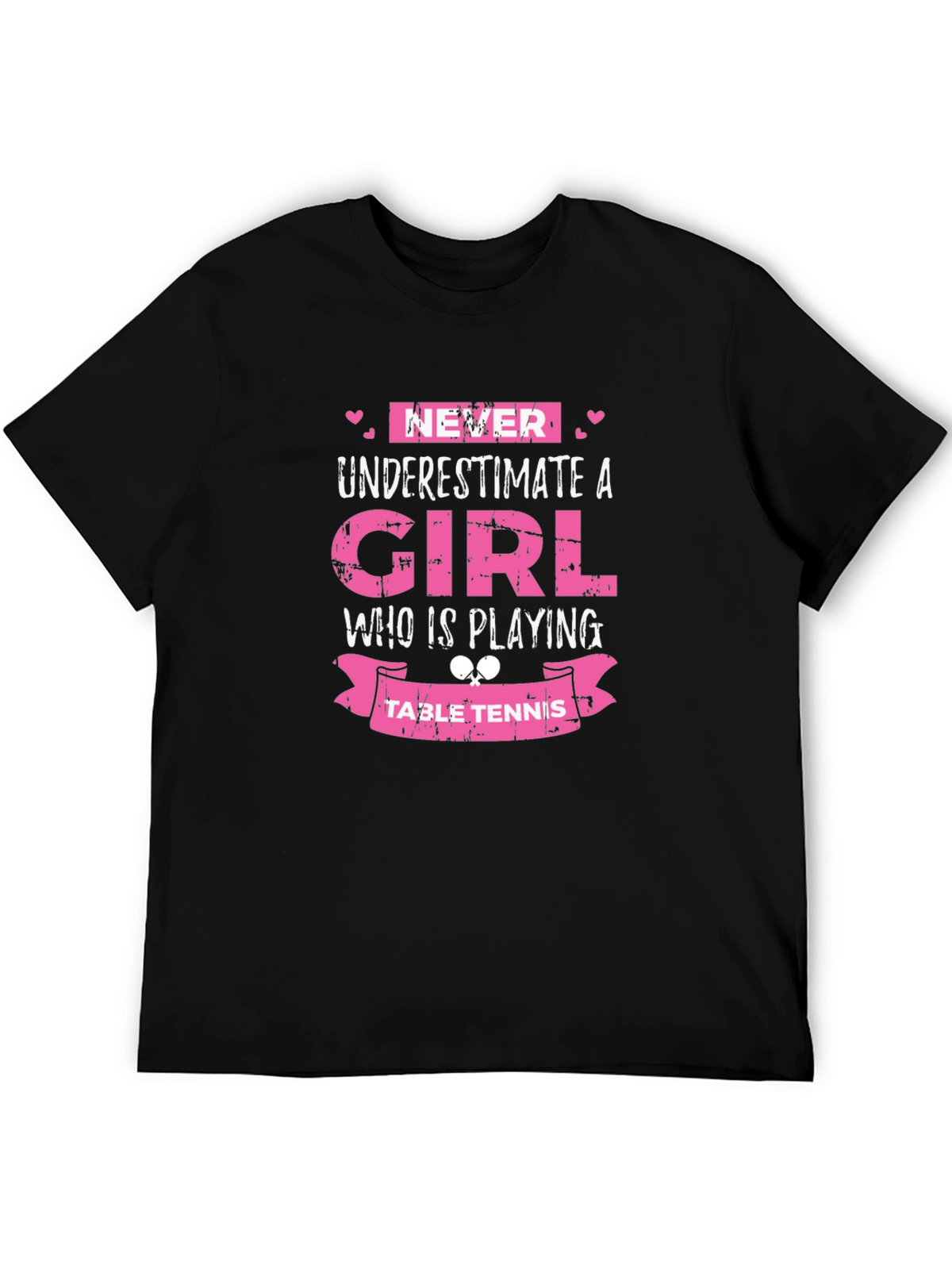 Girl Table Tennis Graphic Tee - Never Underestimate