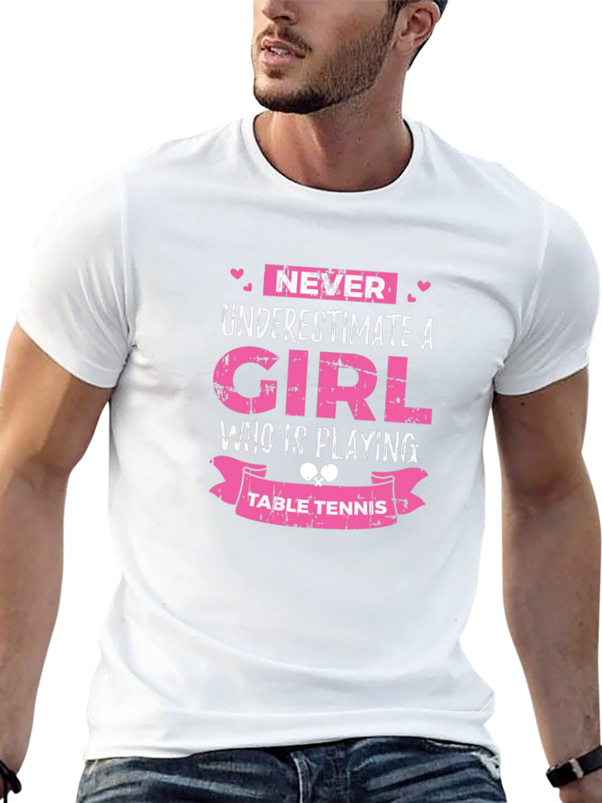 Girl Table Tennis Graphic Tee - Never Underestimate