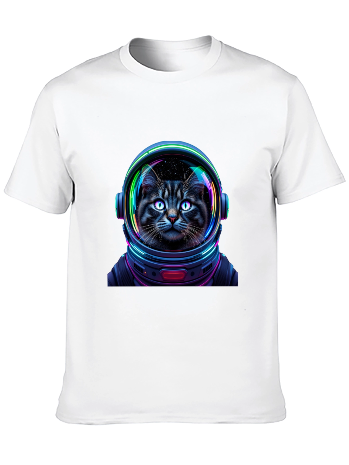 Cat Astronaut Graphic T-Shirt - Unisex Black Tee