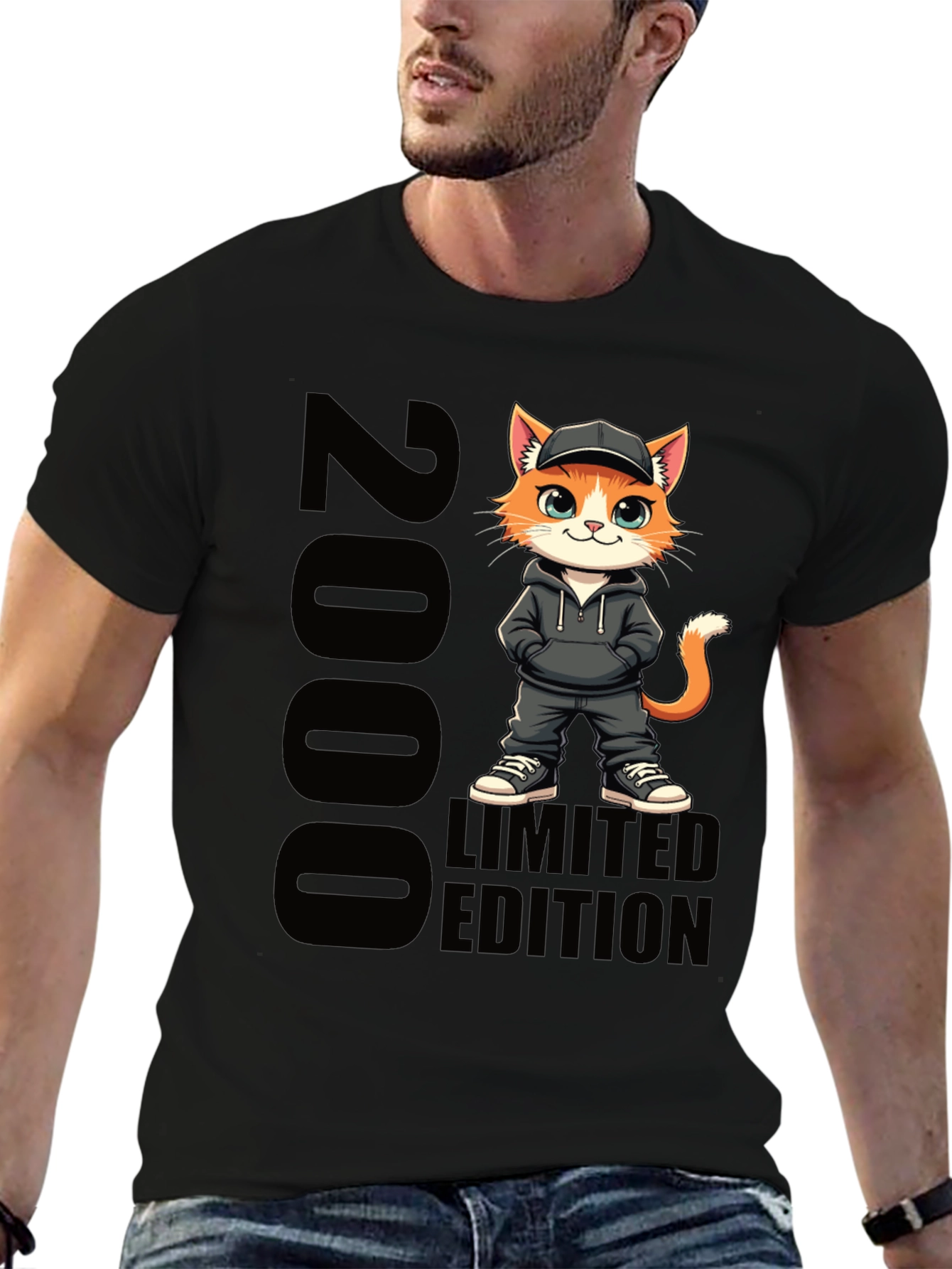 2000 Limited Edition Cat Cartoon T-Shirt