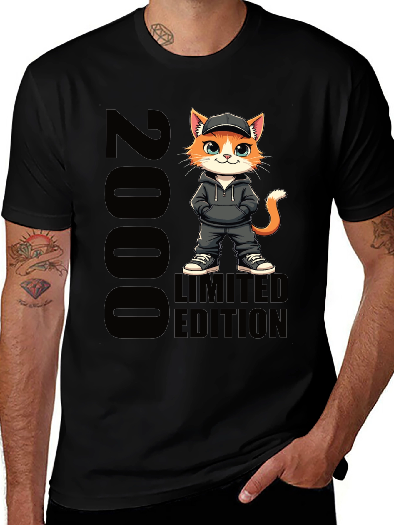 2000 Limited Edition Cat Cartoon T-Shirt