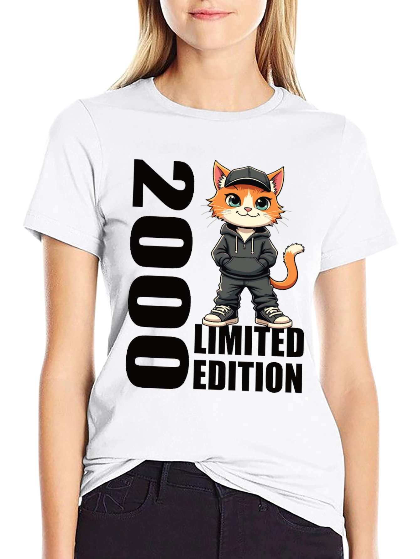 2000 Limited Edition Cat Cartoon T-Shirt