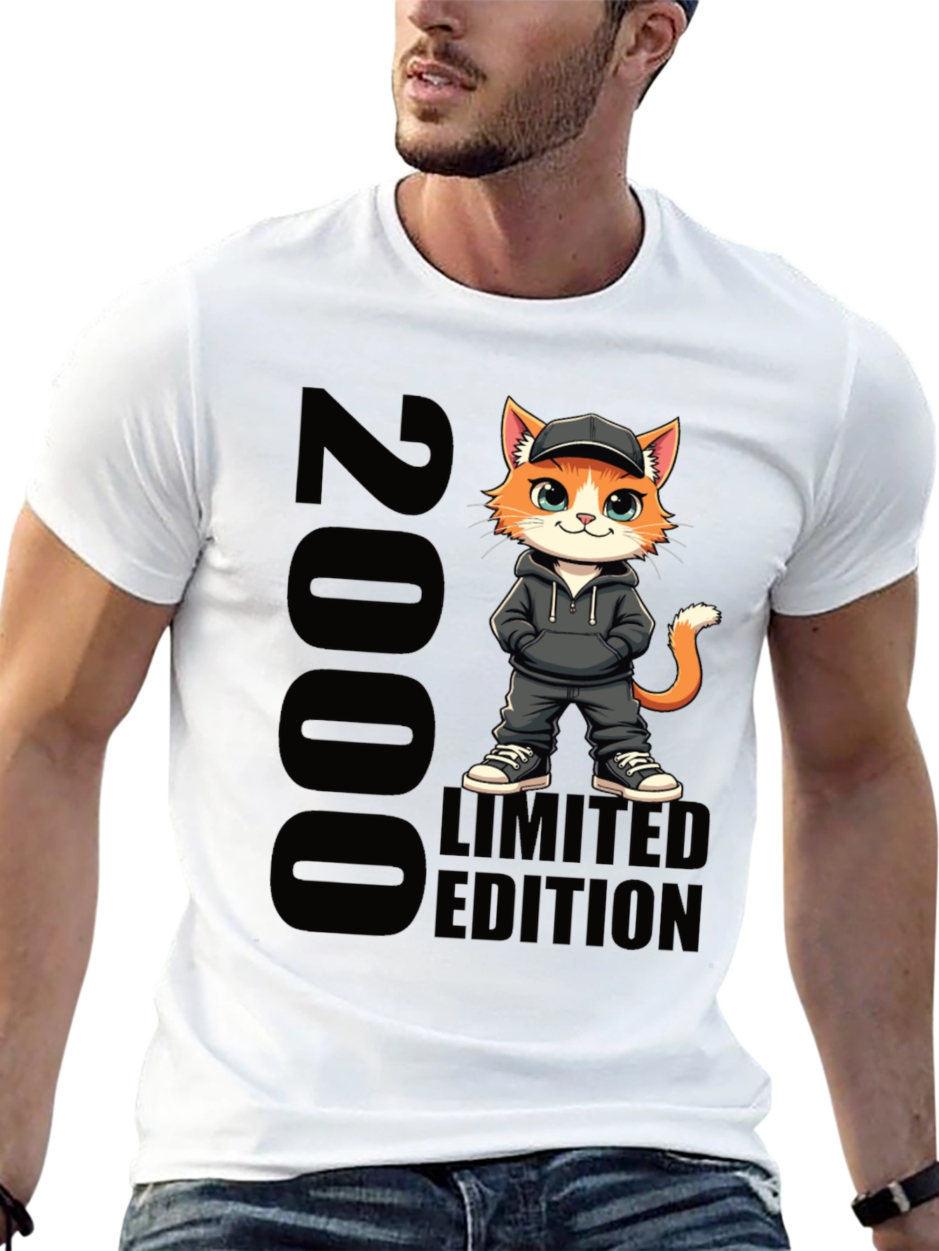 2000 Limited Edition Cat Cartoon T-Shirt