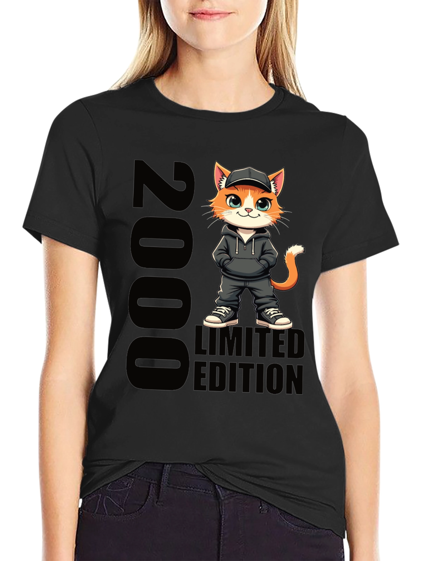 2000 Limited Edition Cat Cartoon T-Shirt