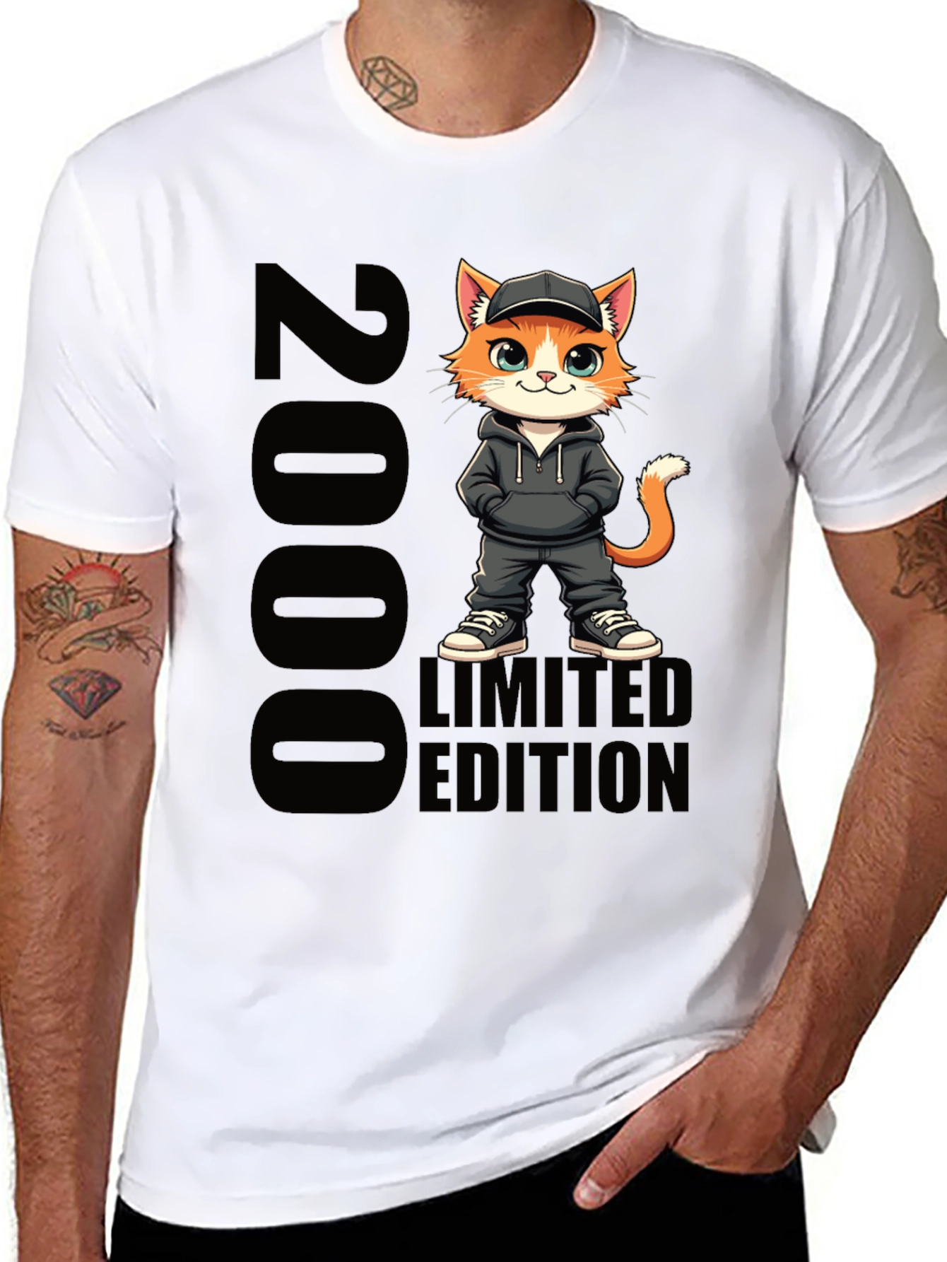 2000 Limited Edition Cat Cartoon T-Shirt