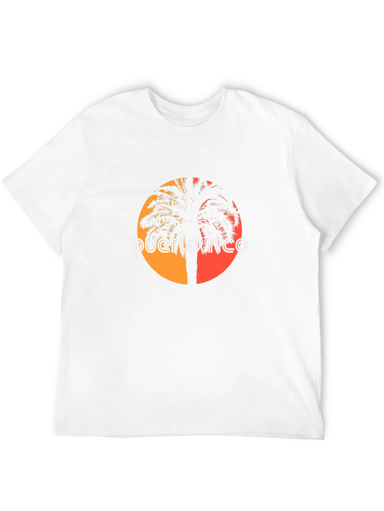 Puerto Rico Palm Tree Sunset Graphic T-Shirt