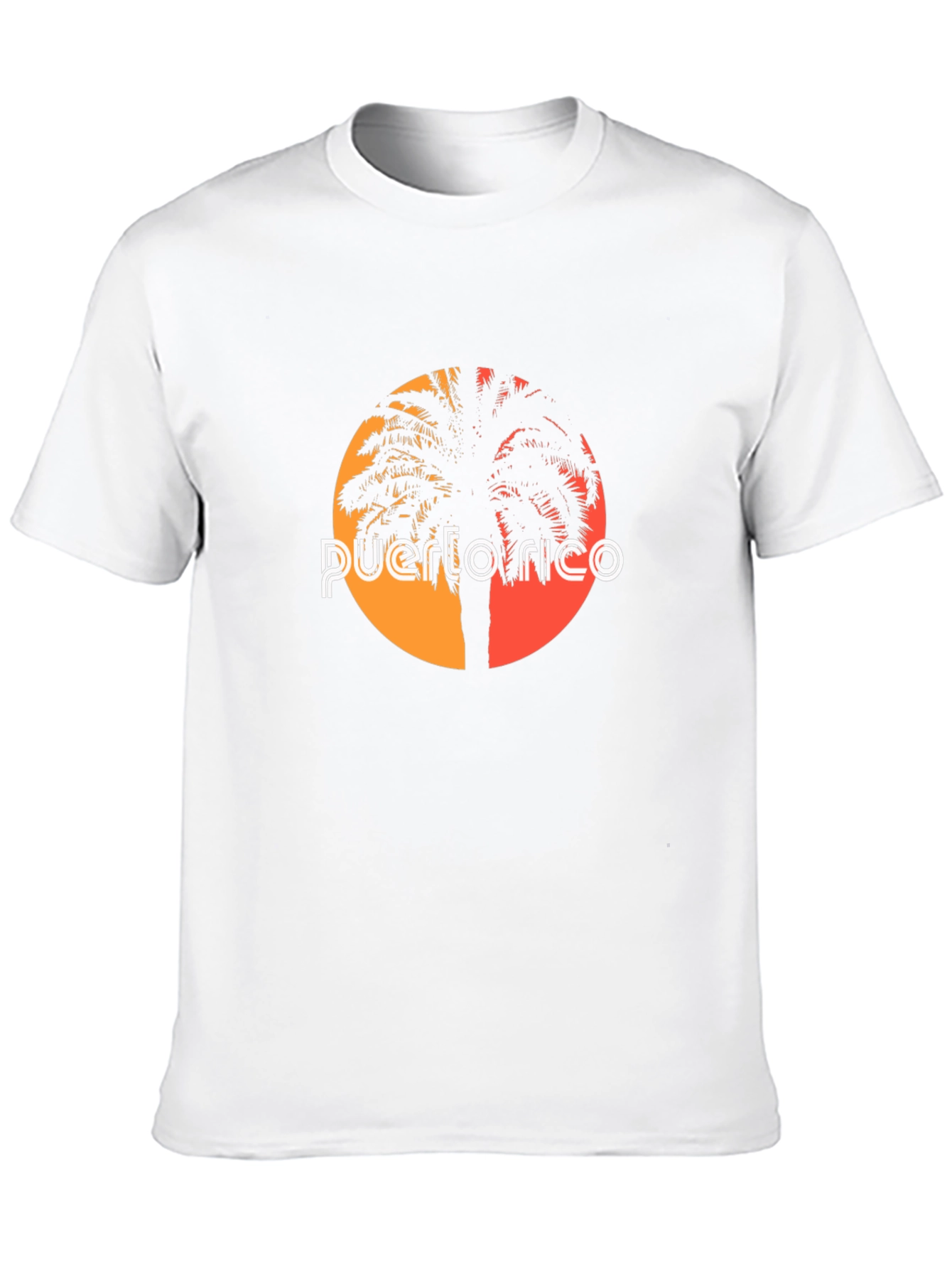 Puerto Rico Palm Tree Sunset Graphic T-Shirt