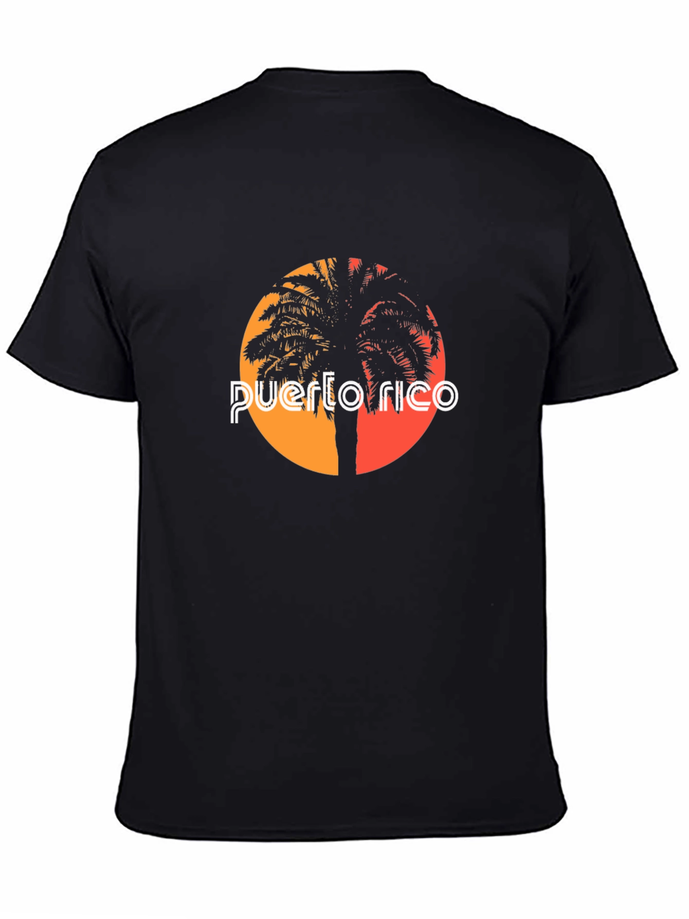 Puerto Rico Palm Tree Sunset Graphic T-Shirt