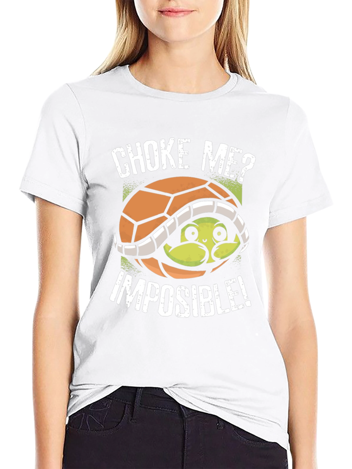 Choke Me? Imposible! Turtle Graphic T-Shirt