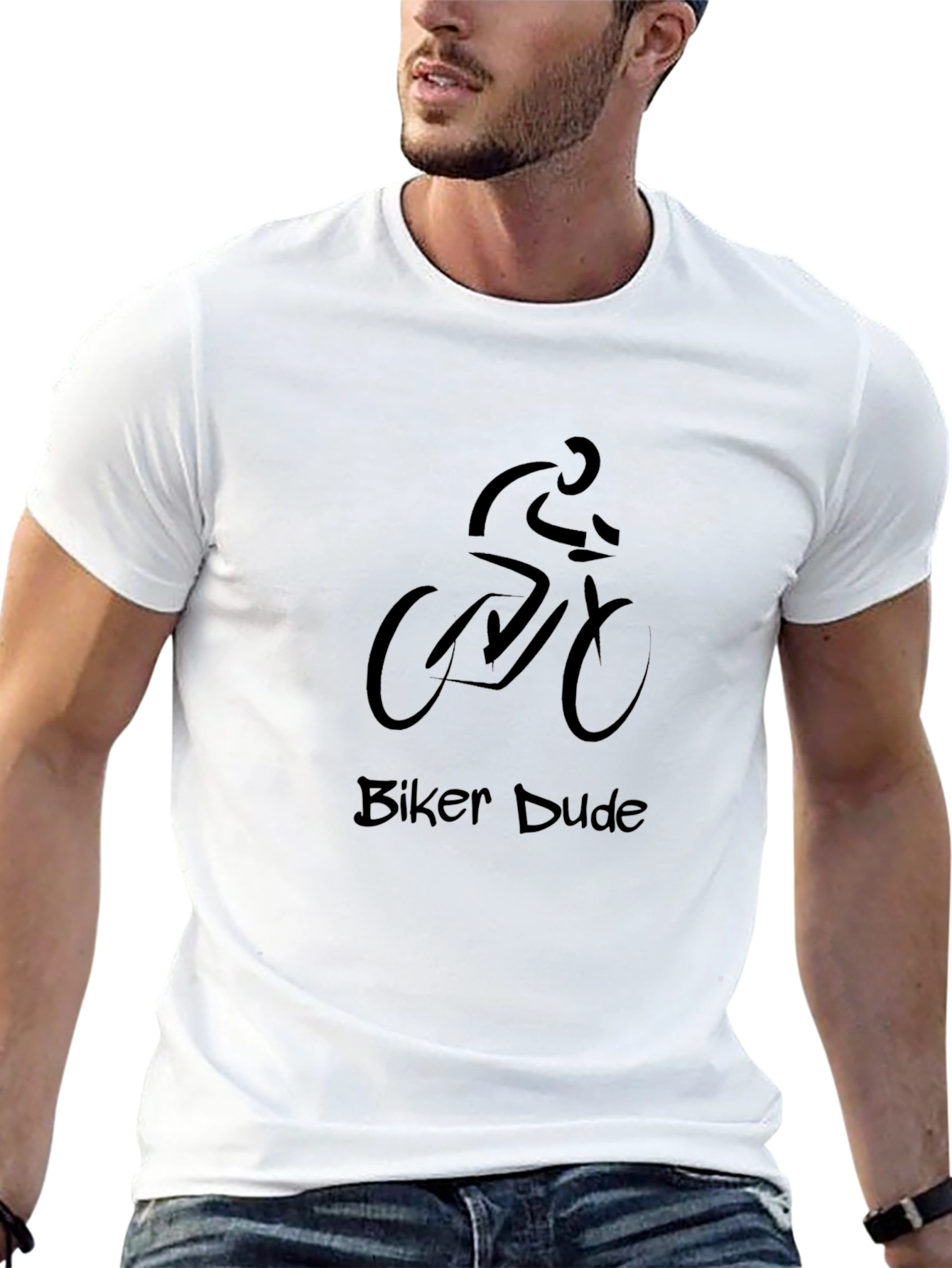 Biker Dude Graphic Tee - Cool & Casual!