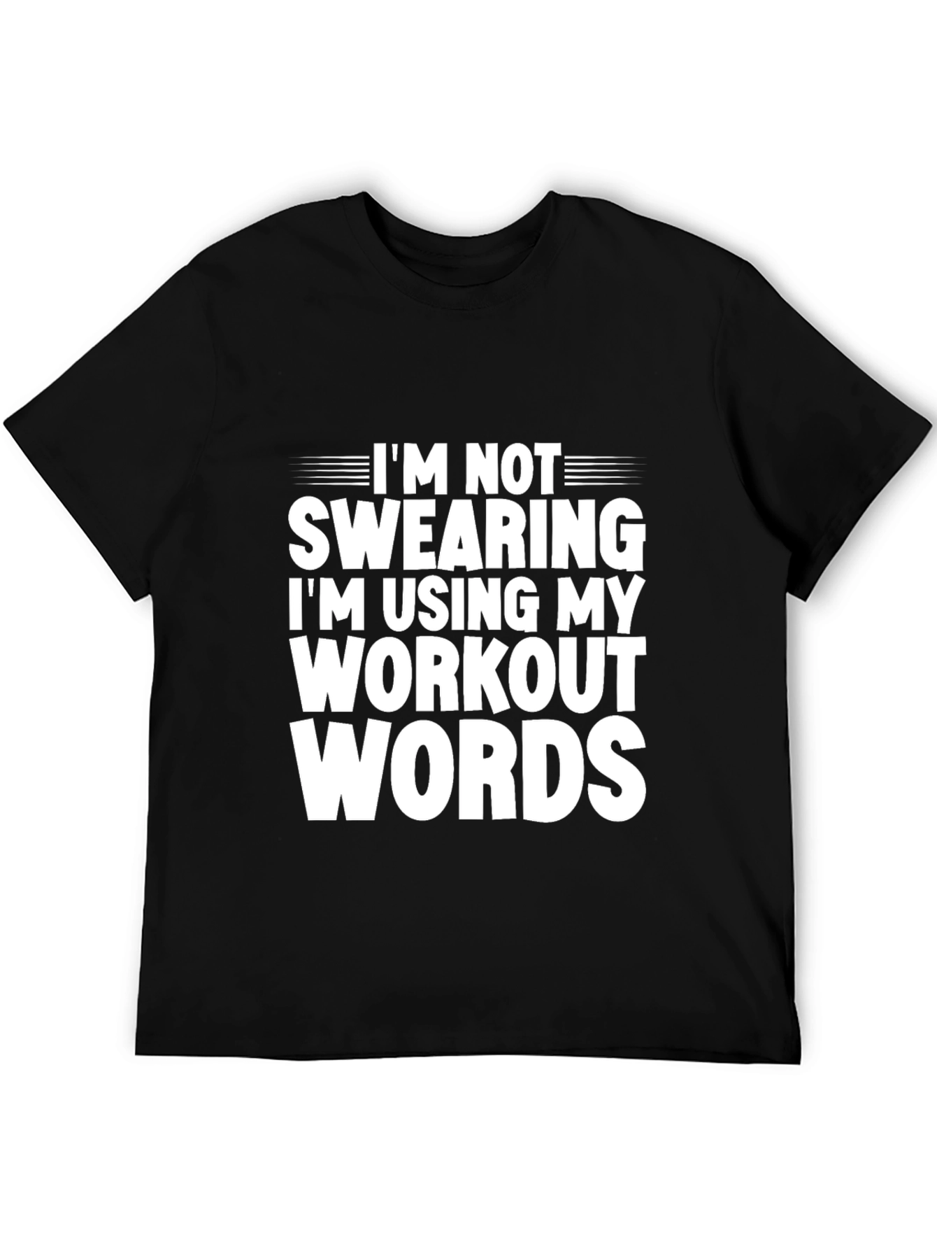 Workout Words Graphic Tee - Black