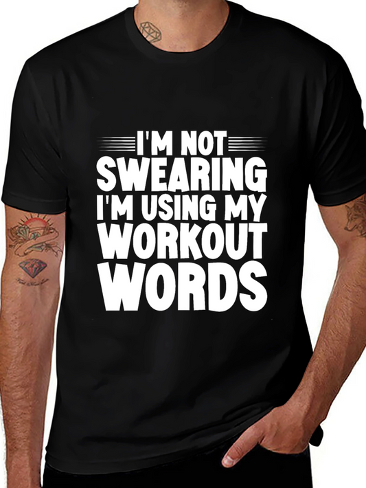 Workout Words Graphic Tee - Black