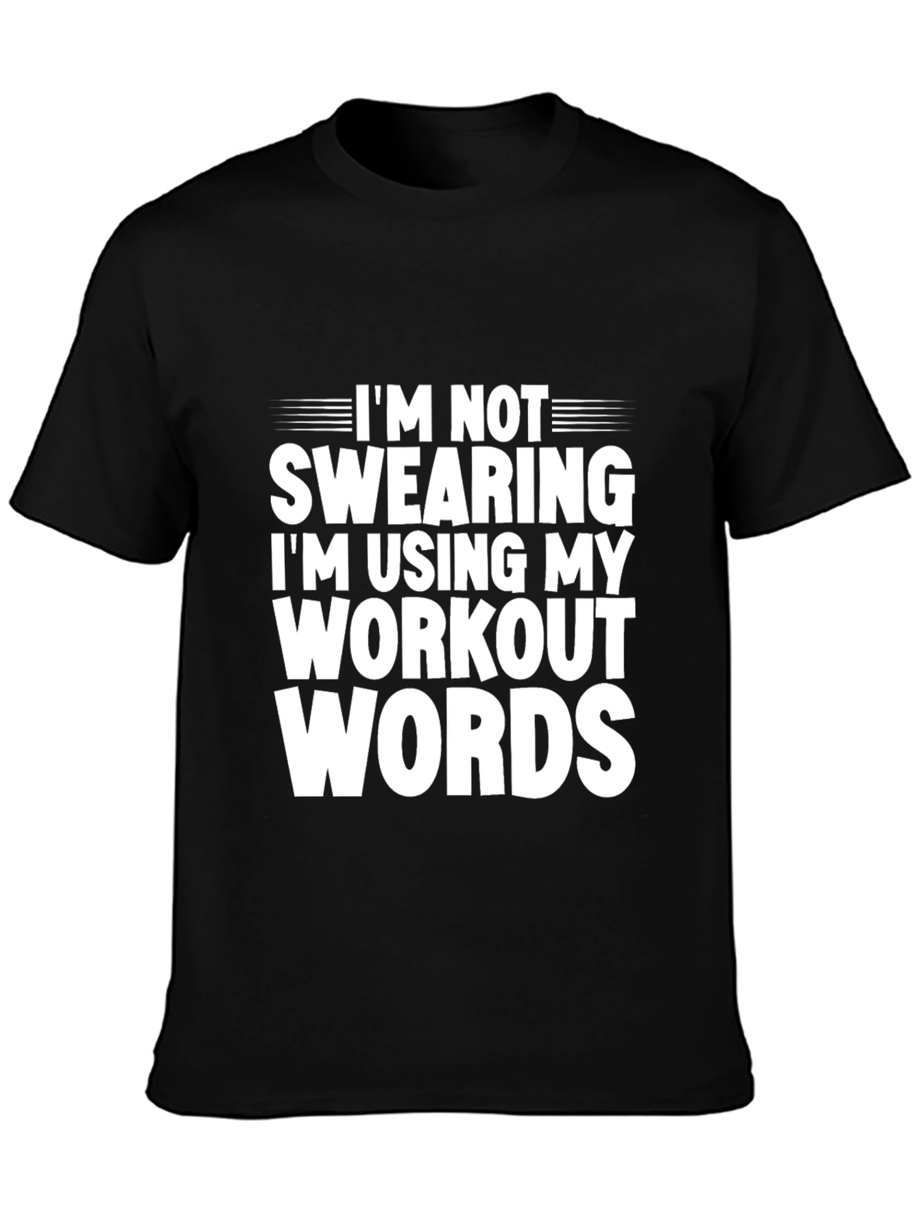 Workout Words Graphic Tee - Black