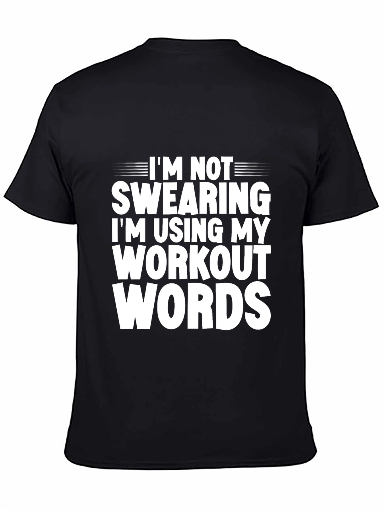Workout Words Graphic Tee - Black