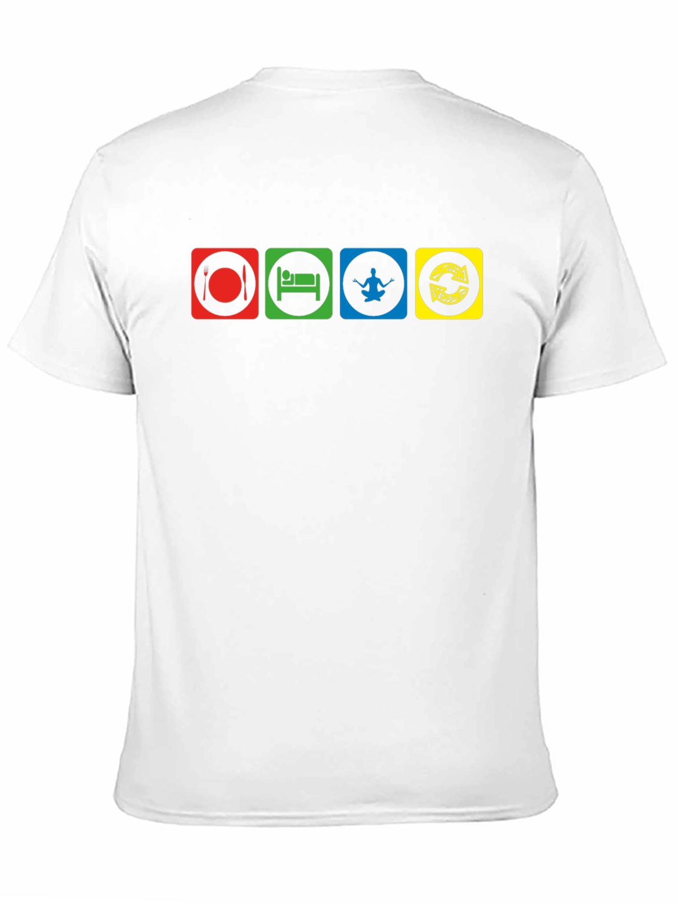 Eat Sleep Yoga Repeat Black T-Shirt