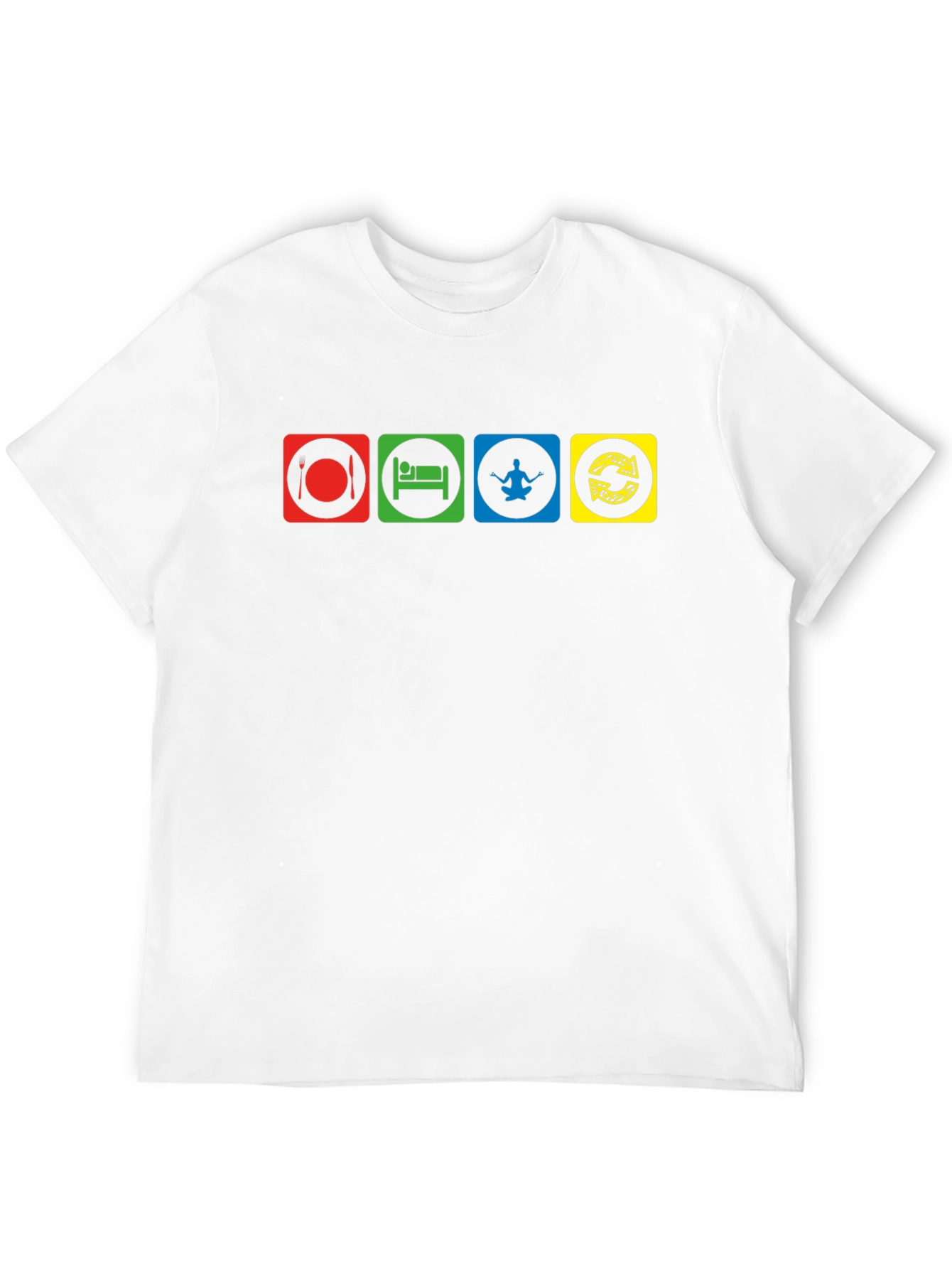 Eat Sleep Yoga Repeat Black T-Shirt