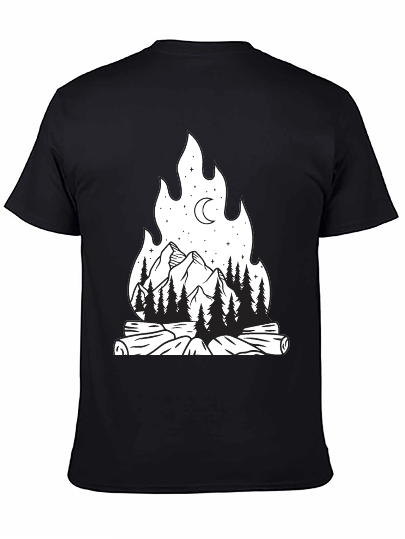 Campfire Graphic Tee - Outdoor Adventure Shirt
