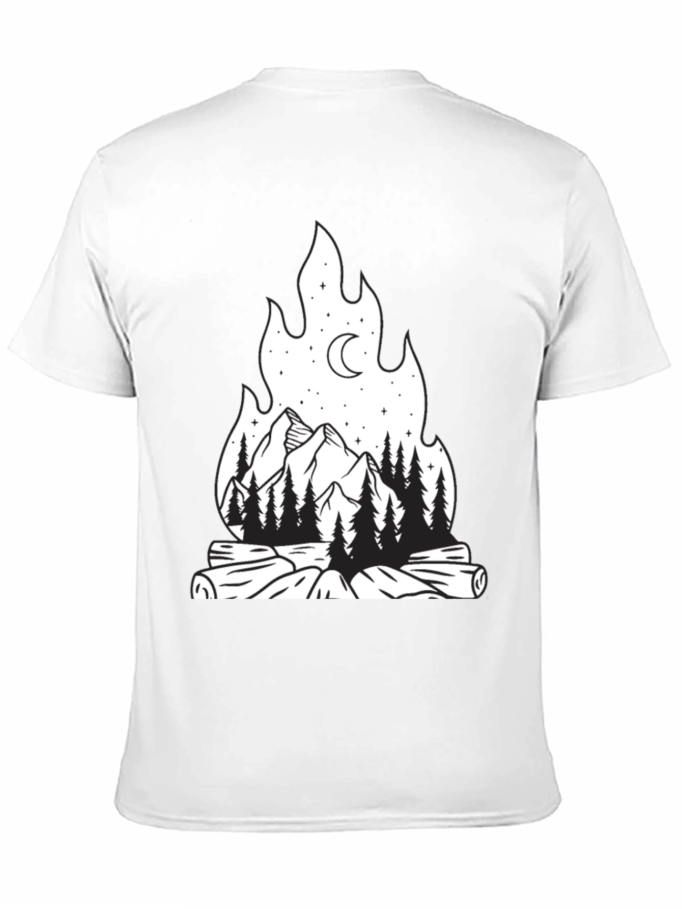 Campfire Graphic Tee - Outdoor Adventure Shirt