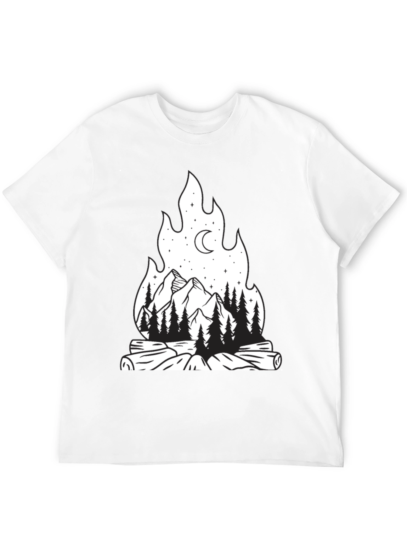 Campfire Graphic Tee - Outdoor Adventure Shirt