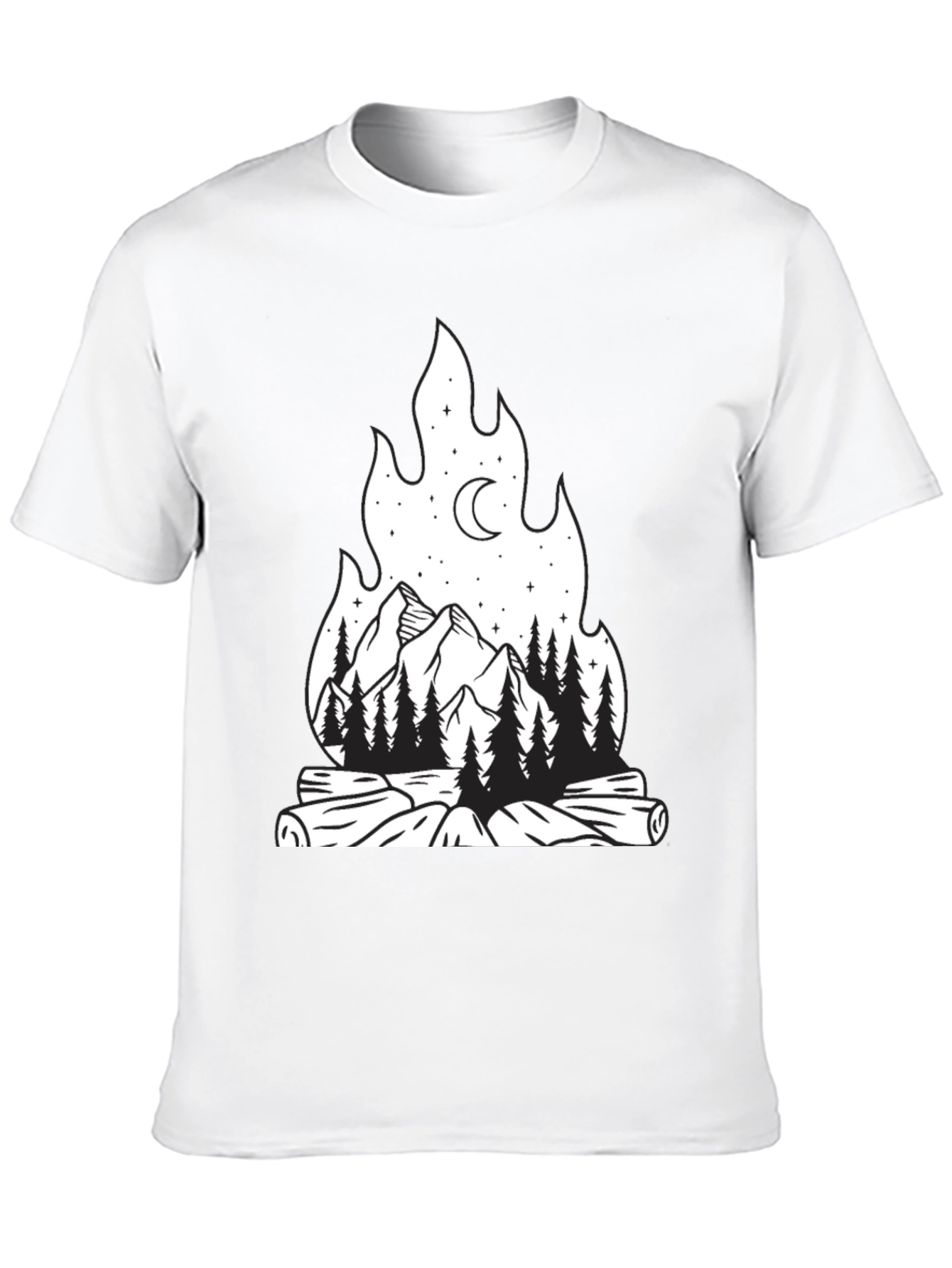 Campfire Graphic Tee - Outdoor Adventure Shirt