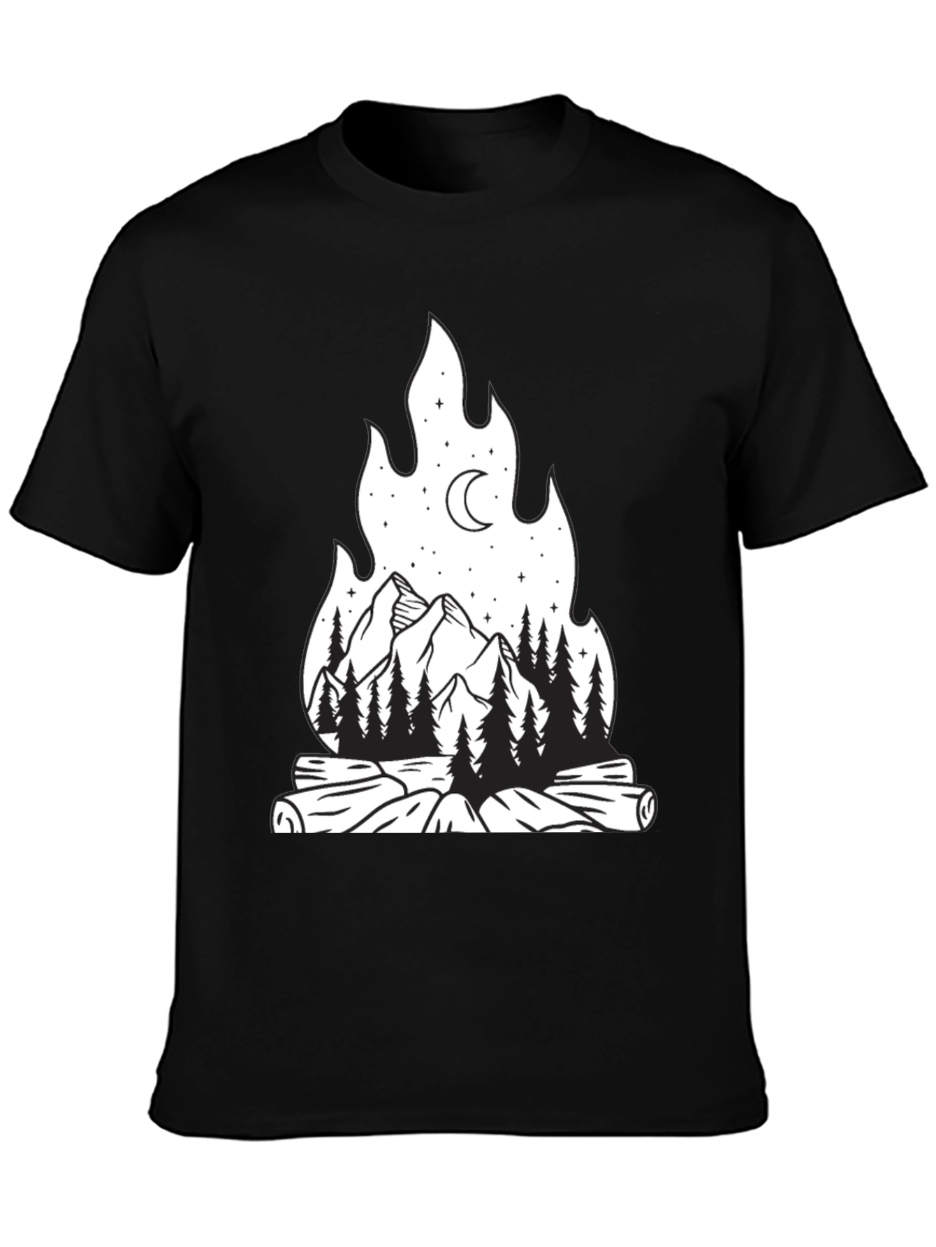 Campfire Graphic Tee - Outdoor Adventure Shirt